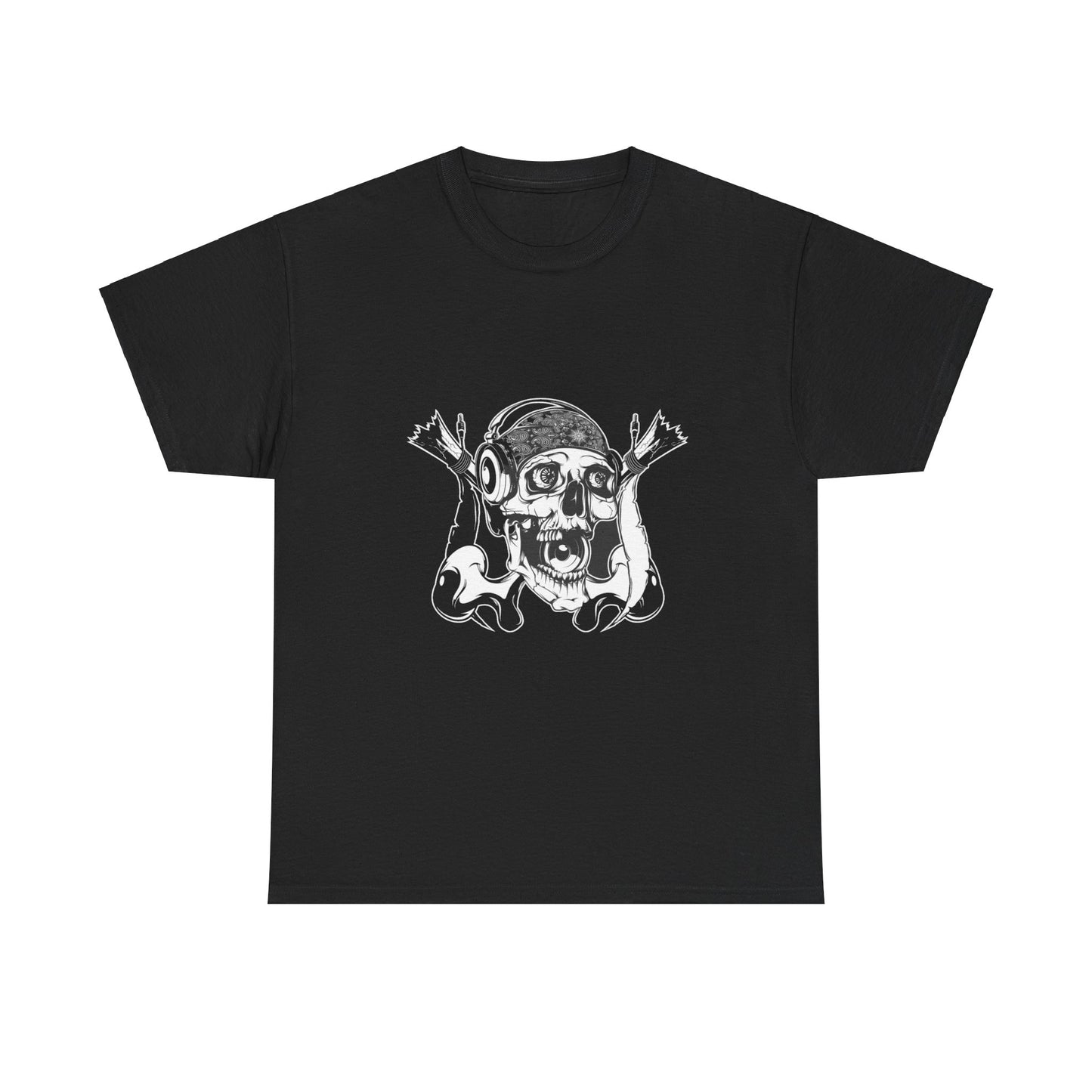 The Skeleton Unisex Heavy Cotton Tee | Spooky Graphic T-Shirt for Halloween and Skull Enthusiasts - ArtShirt Couture