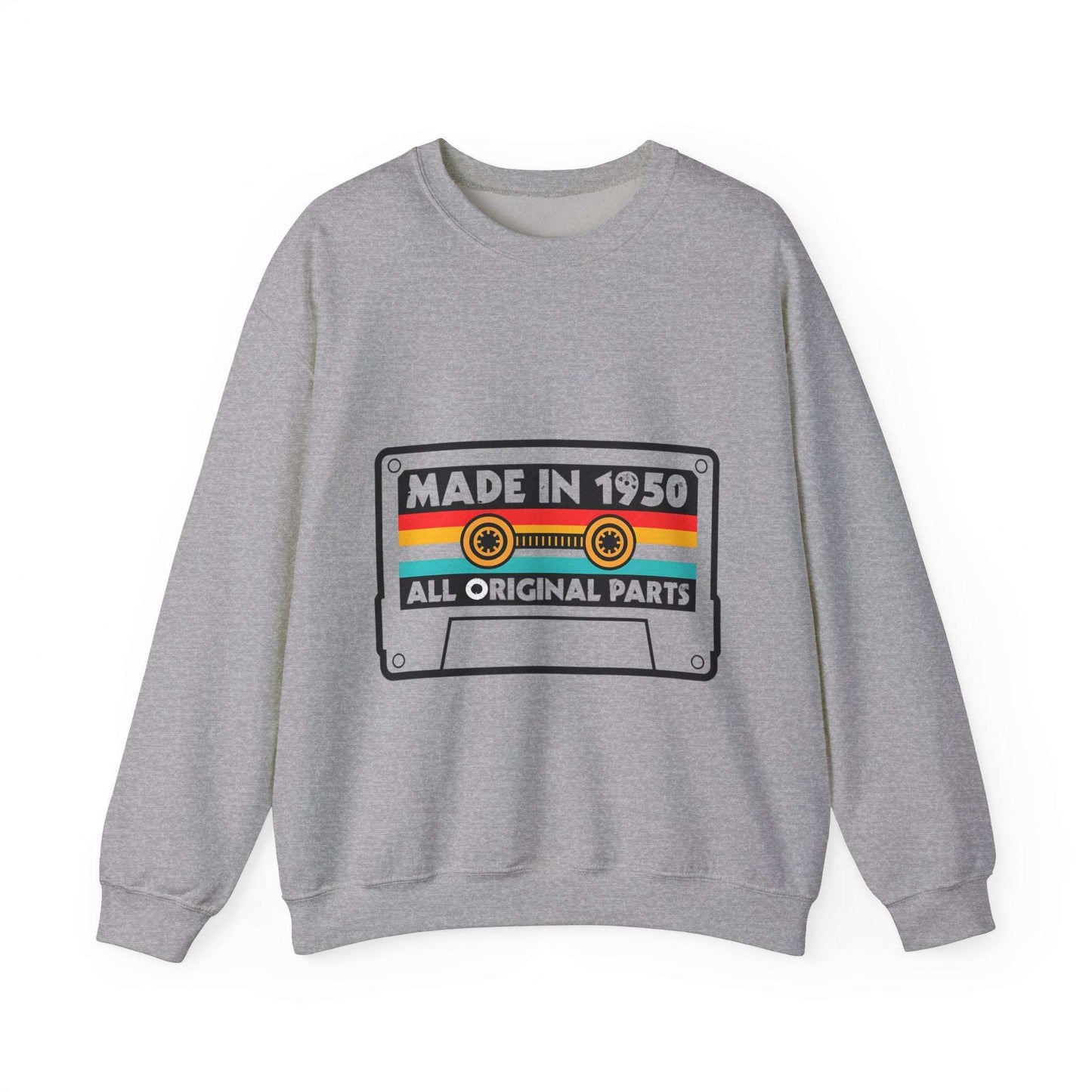 Vintage 1950s Old Tape Cassette Unisex Heavy Blend™ Crewneck Sweatshirt | Retro Graphic Sweatshirt - ArtShirt Couture