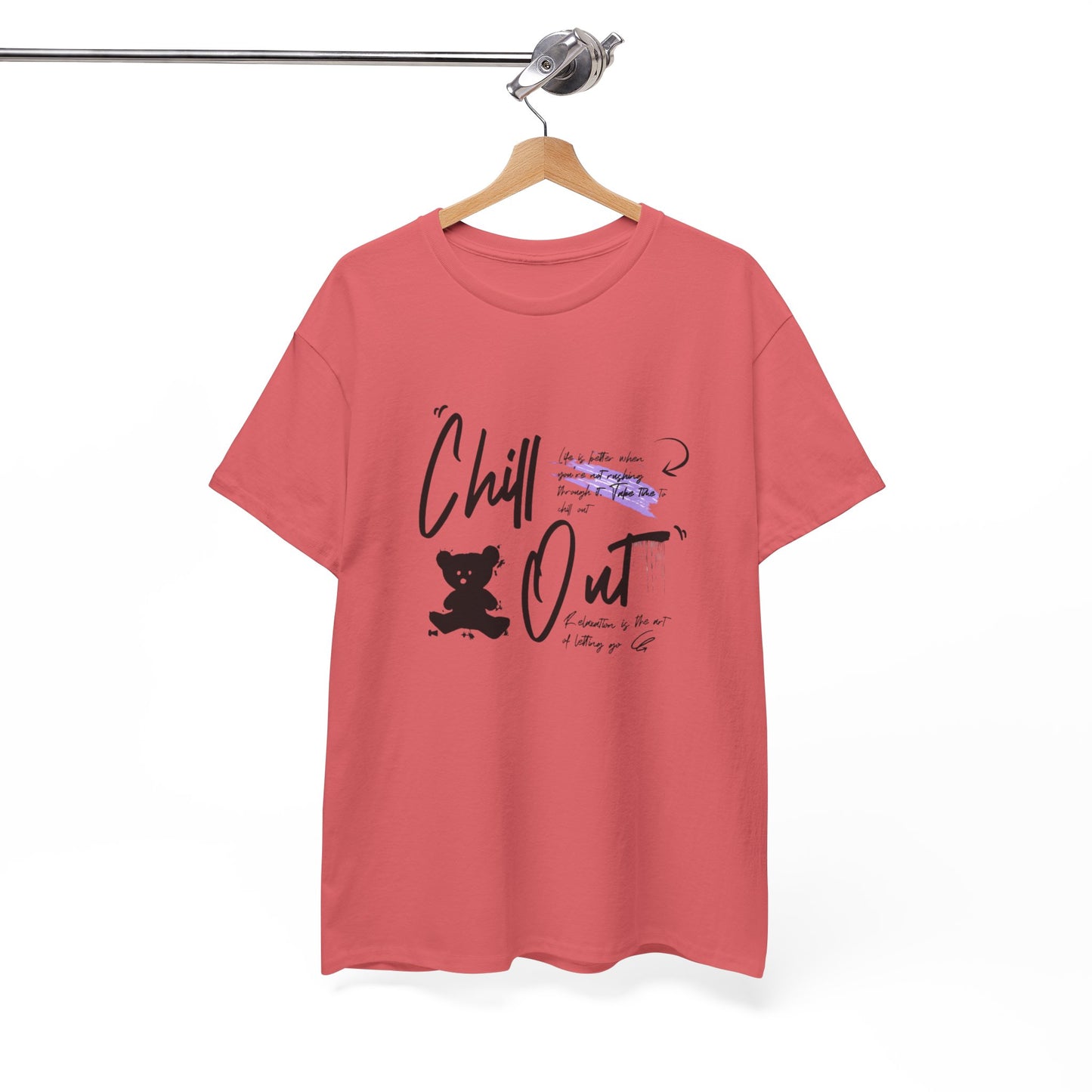 Chill Out Unisex Heavy Cotton Tee | Relaxed Graphic T-Shirt - ArtShirt Couture