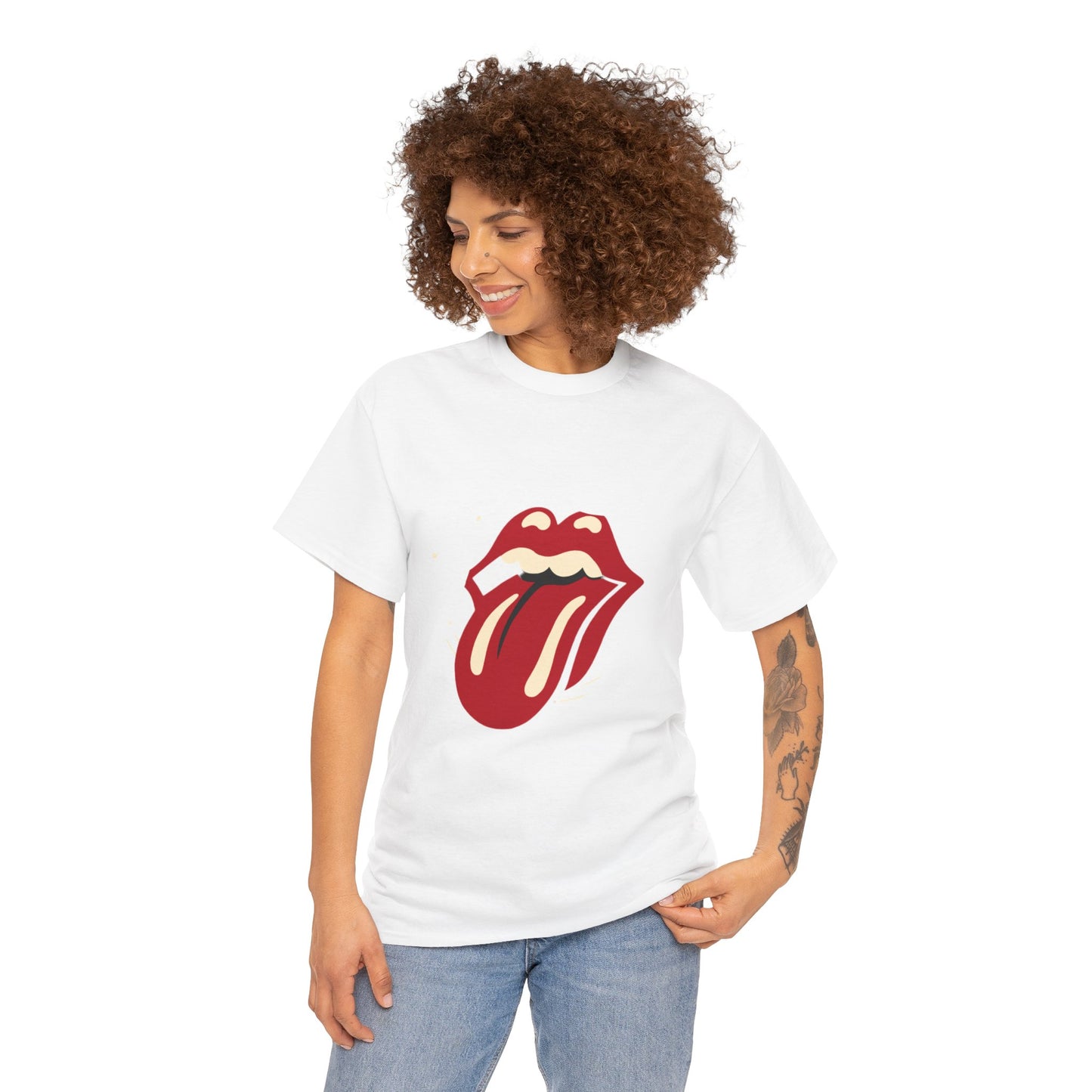 The Stone Tongue Unisex Heavy Cotton Tee | Edgy Graphic T-Shirt for Rock Music Fans - ArtShirt Couture