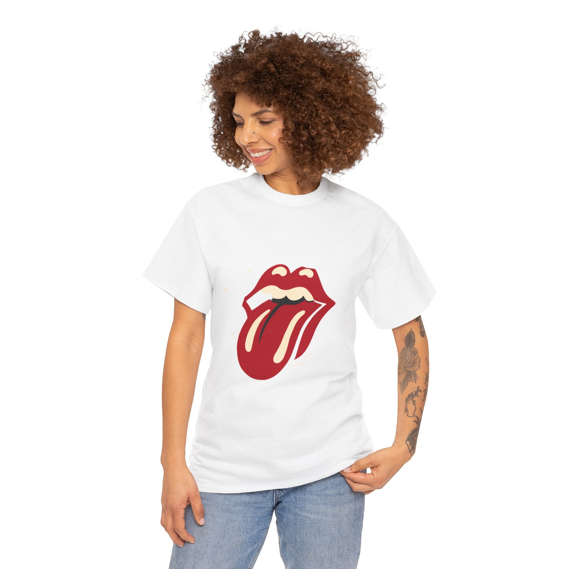 The Stone Tongue Unisex Heavy Cotton Tee | Edgy Graphic T-Shirt for Rock Music Fans - ArtShirt Couture