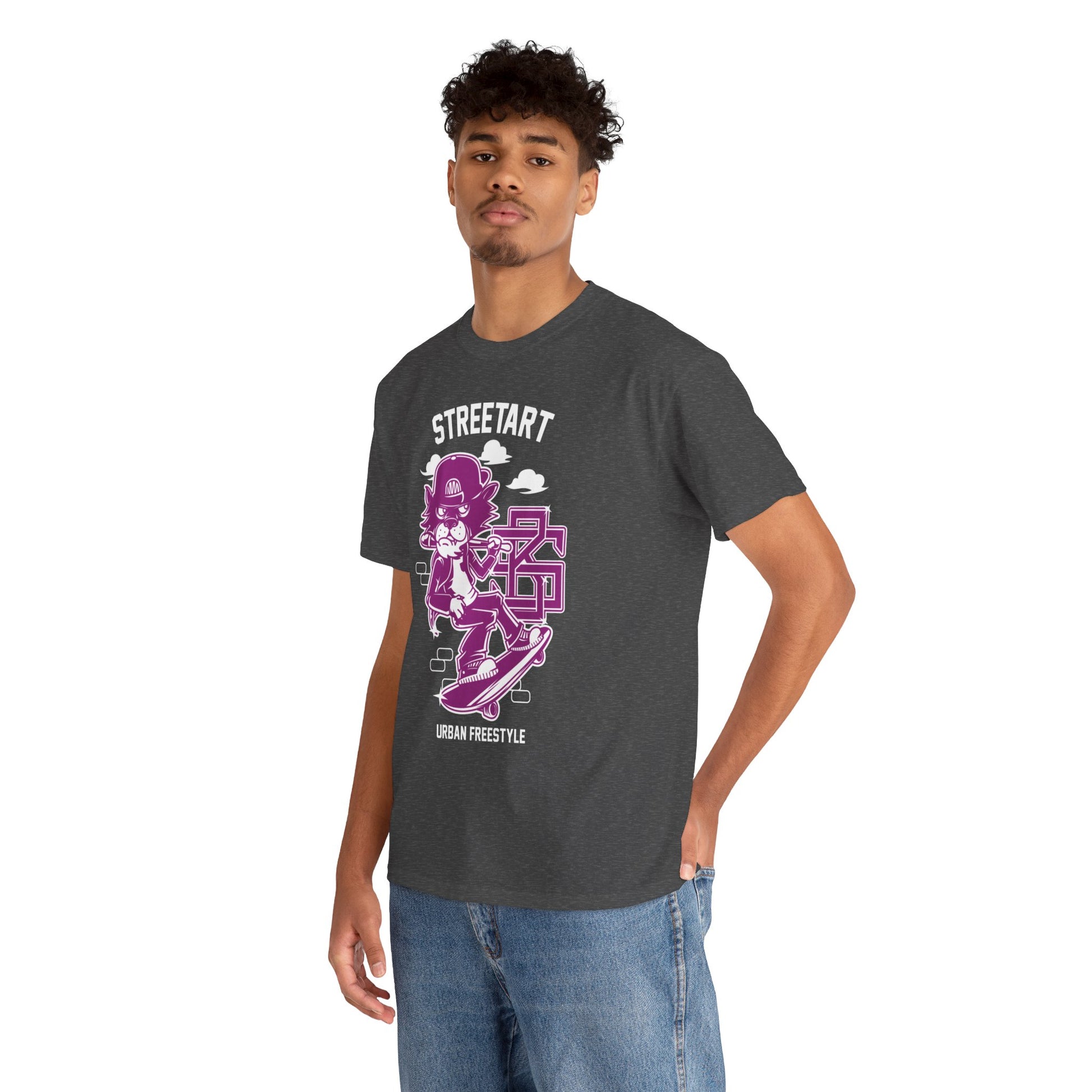 Streetart Urban Style Unisex Heavy Cotton Tee | Trendy Graphic T-Shirt for Urban Fashion Lovers - ArtShirt Couture