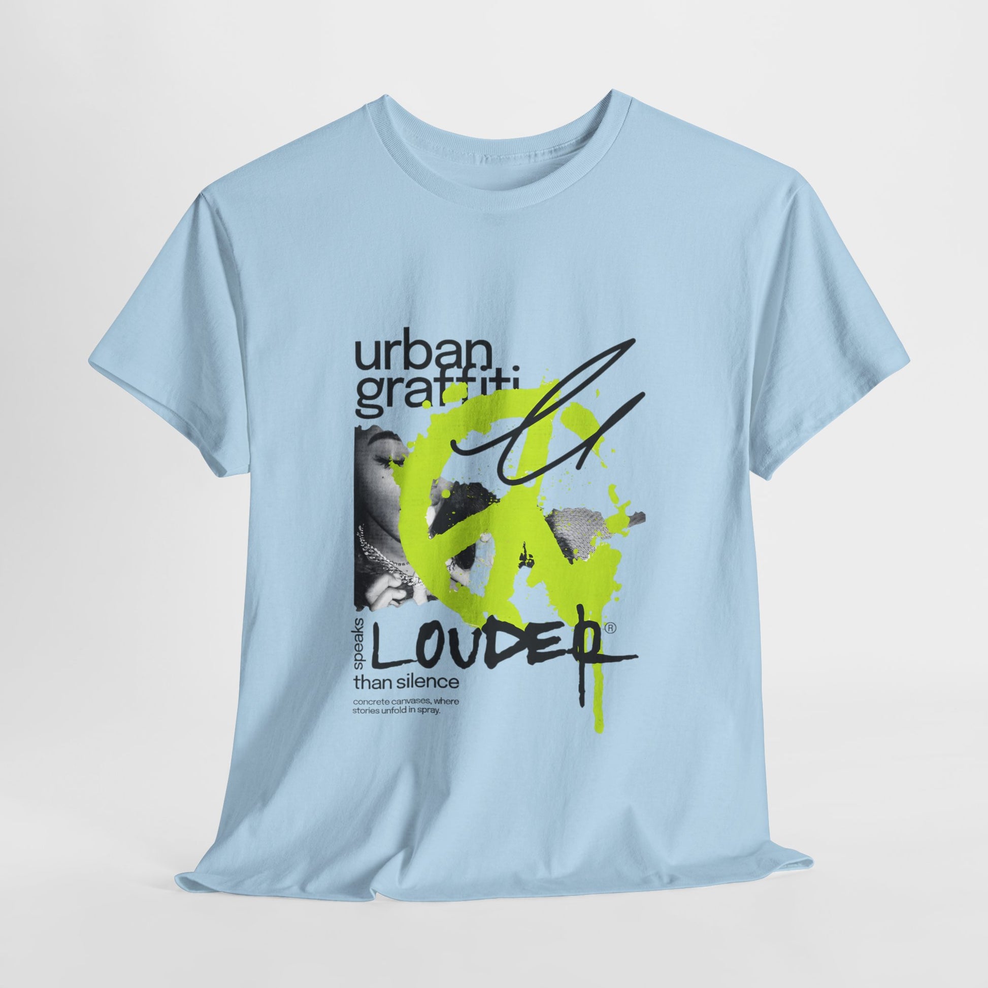 Urban Graffiti Unisex Heavy Cotton Tee | Stylish Graphic T-Shirt for Street Art Lovers - ArtShirt Couture