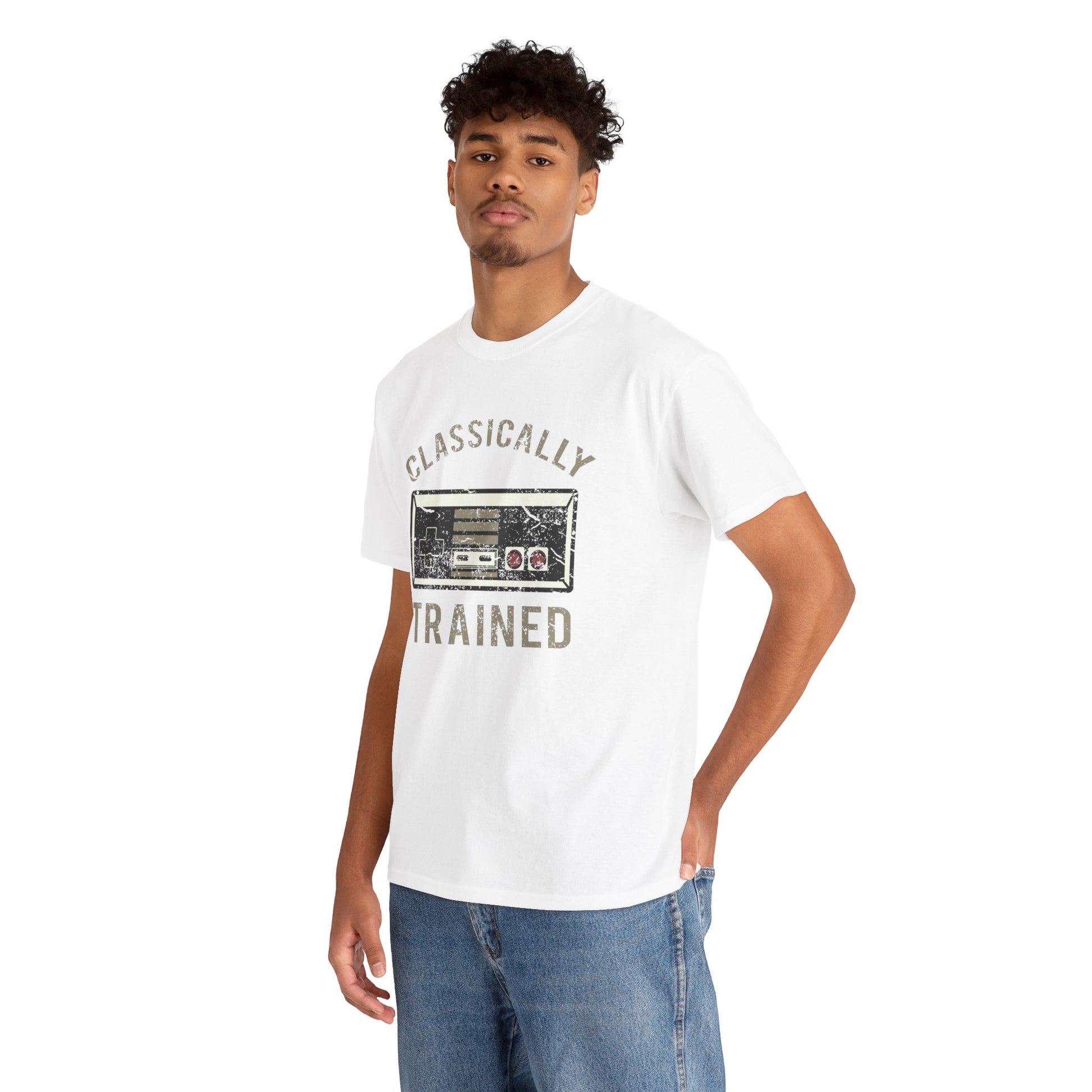 The Classically Trained and Distressed Unisex Heavy Cotton Tee | Vintage-Inspired Graphic T-Shirt for Art Lovers - ArtShirt Couture