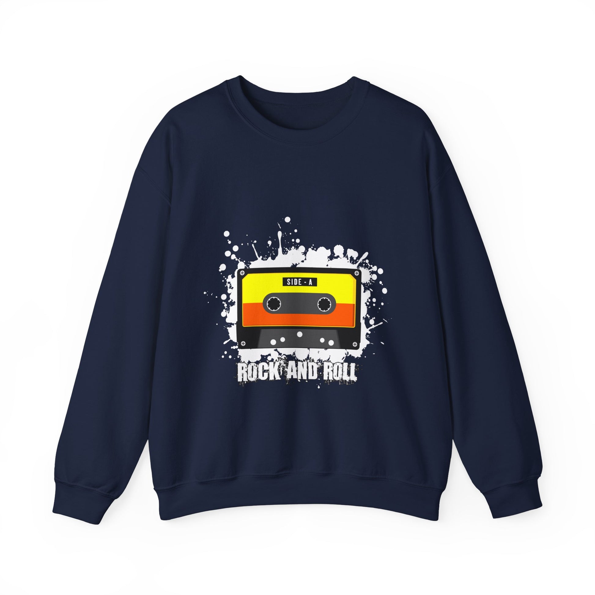 Rock 'N' Roll Unisex Heavy Blend™ Crewneck Sweatshirt | Classic Music Graphic Sweatshirt - ArtShirt Couture