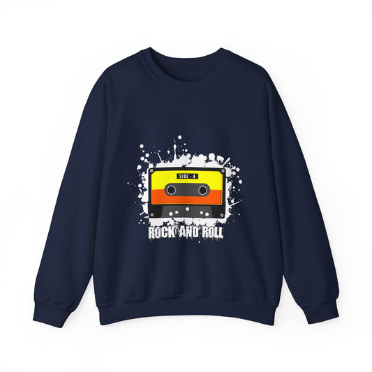 Rock 'N' Roll Unisex Heavy Blend™ Crewneck Sweatshirt | Classic Music Graphic Sweatshirt - ArtShirt Couture