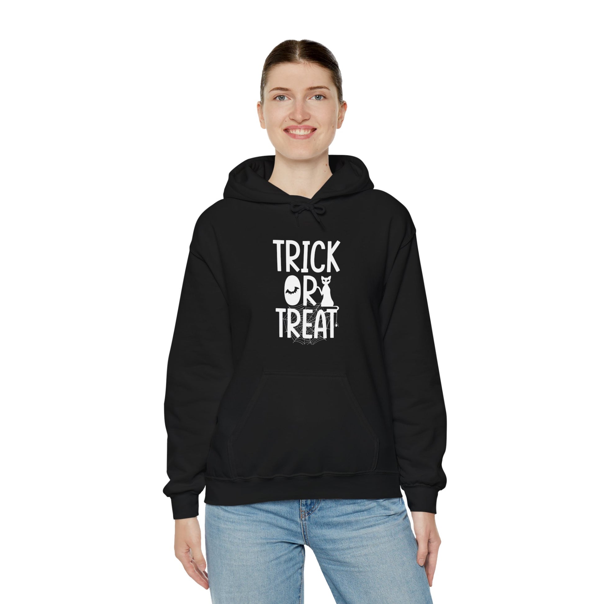 Trick or Treat Unisex Heavy Blend™ Hoodie | Halloween-Themed Sweatshirt for Spooky Fun - ArtShirt Couture
