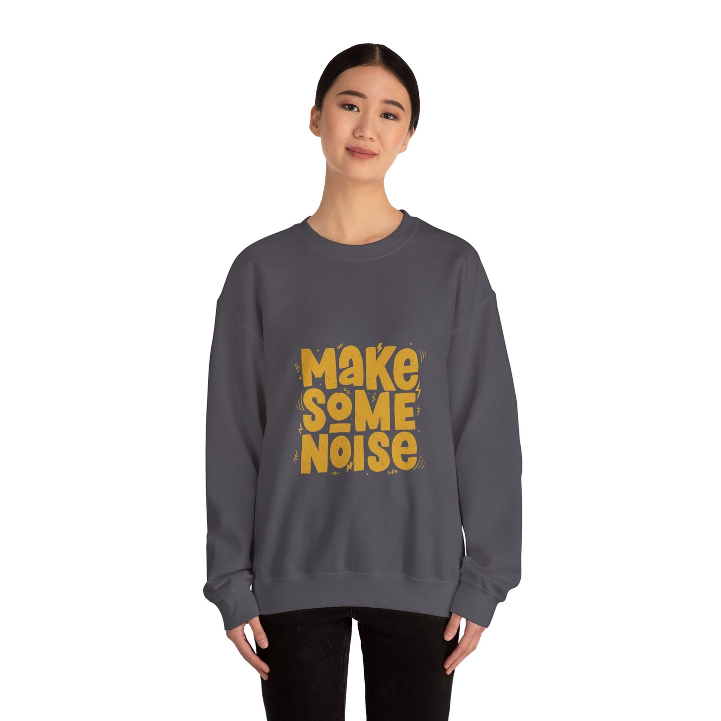 Make some noise Unisex Heavy Blend™ Crewneck Sweatshirt - ArtShirt Couture