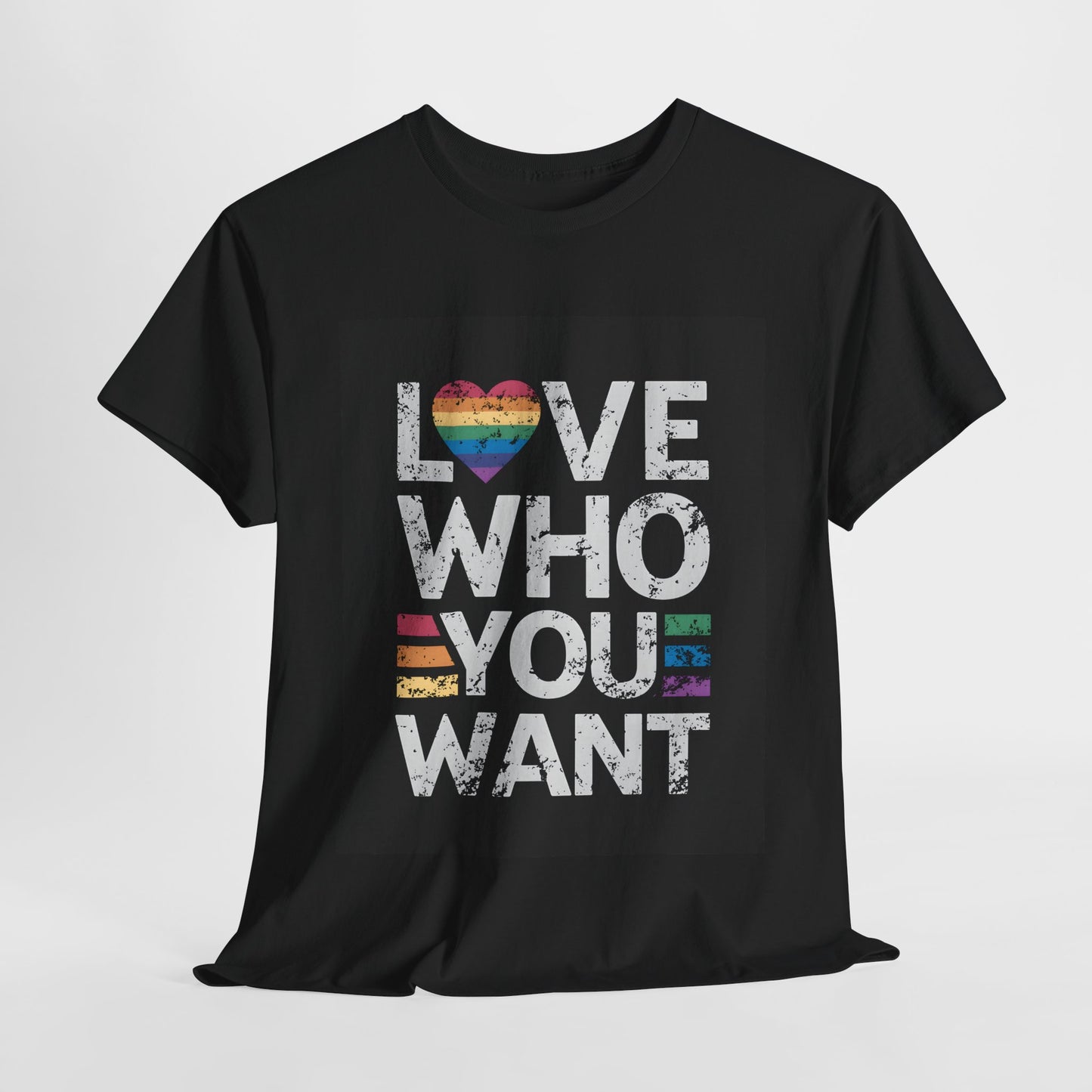 Love Who You Want Unisex Heavy Cotton Tee | Inspirational Graphic T-Shirt - Artshirtcouture