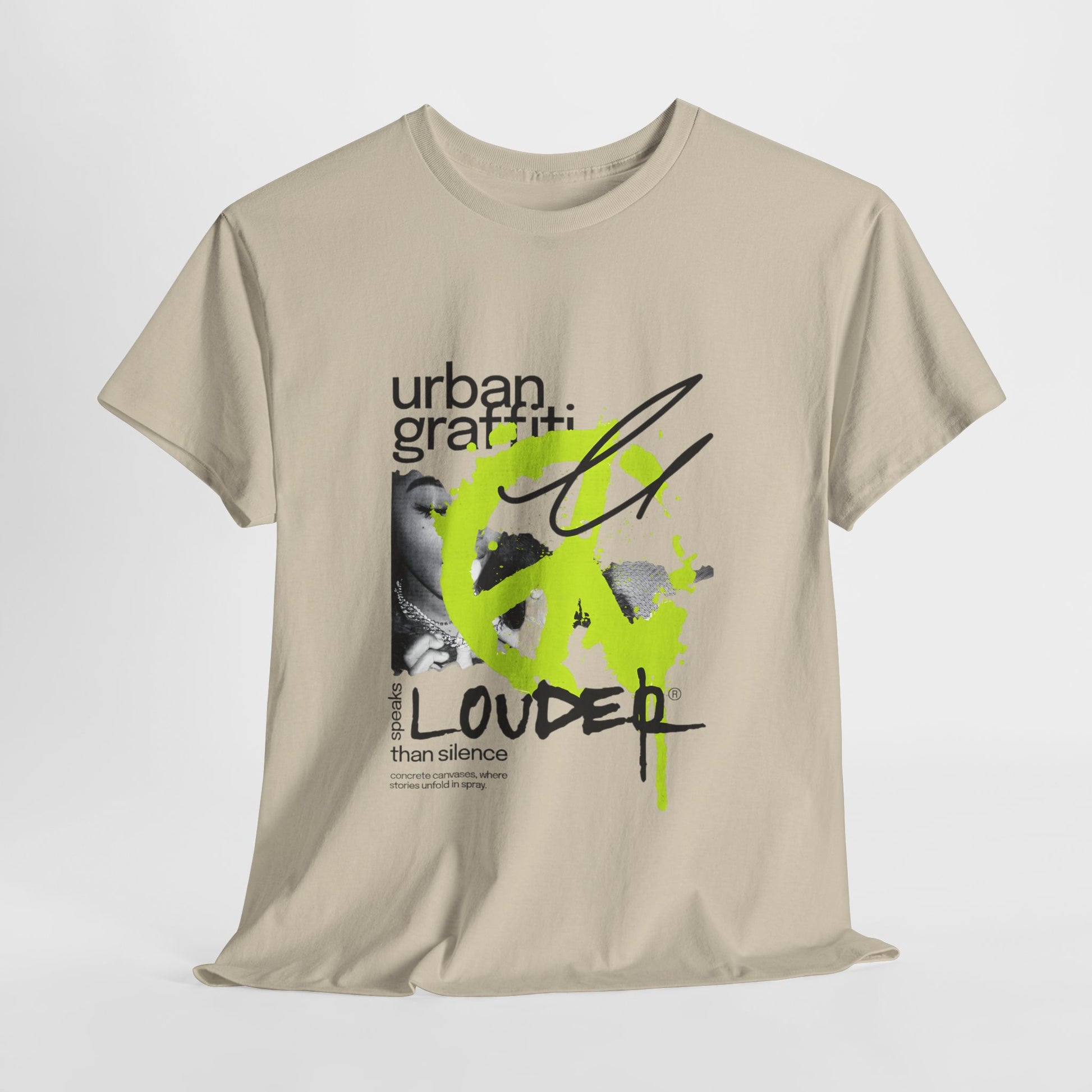 Urban Graffiti Unisex Heavy Cotton Tee | Stylish Graphic T-Shirt for Street Art Lovers - ArtShirt Couture