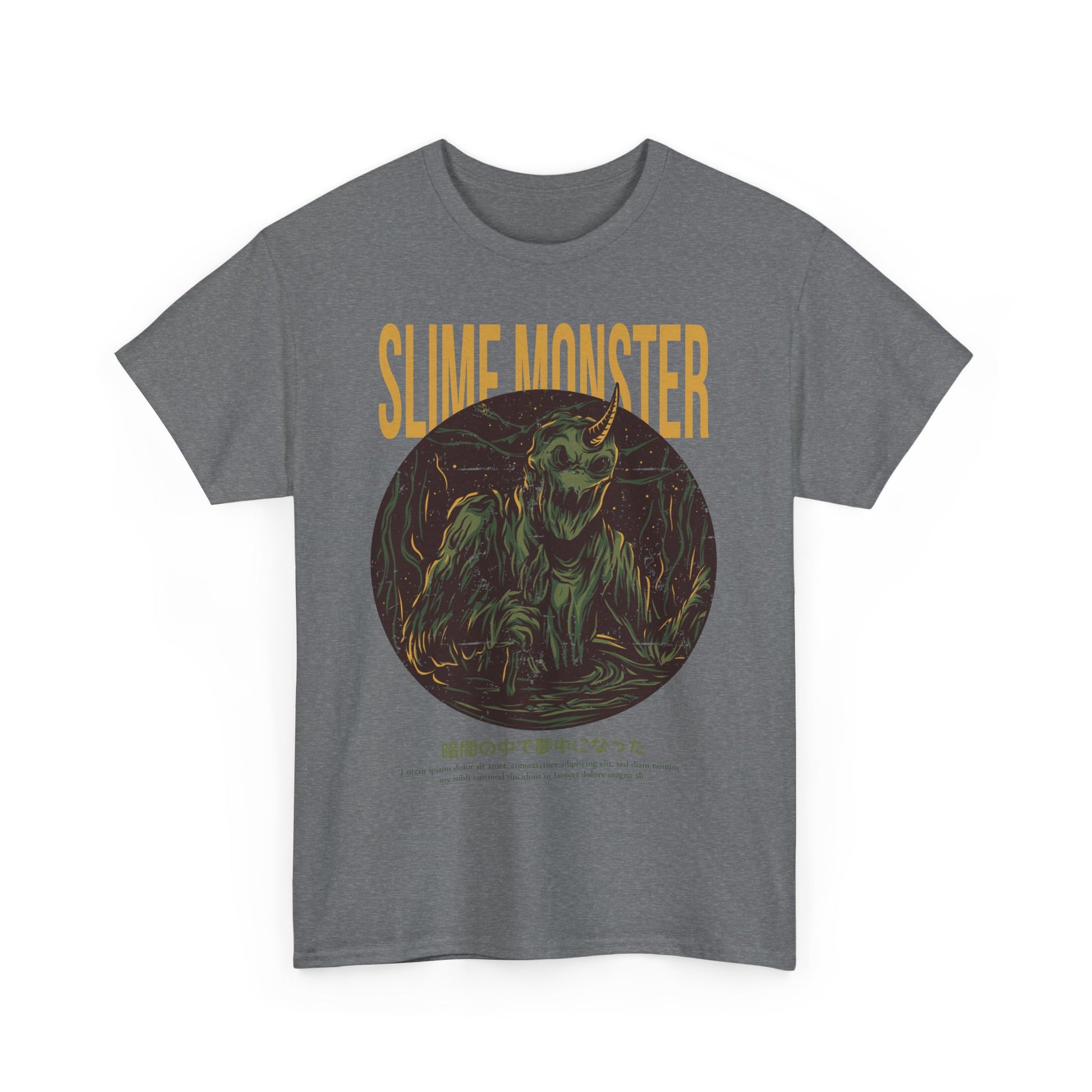 Slime Monster Unisex Heavy Cotton Tee | Fun Graphic T-Shirt for Kids and Monster Lovers - ArtShirt Couture