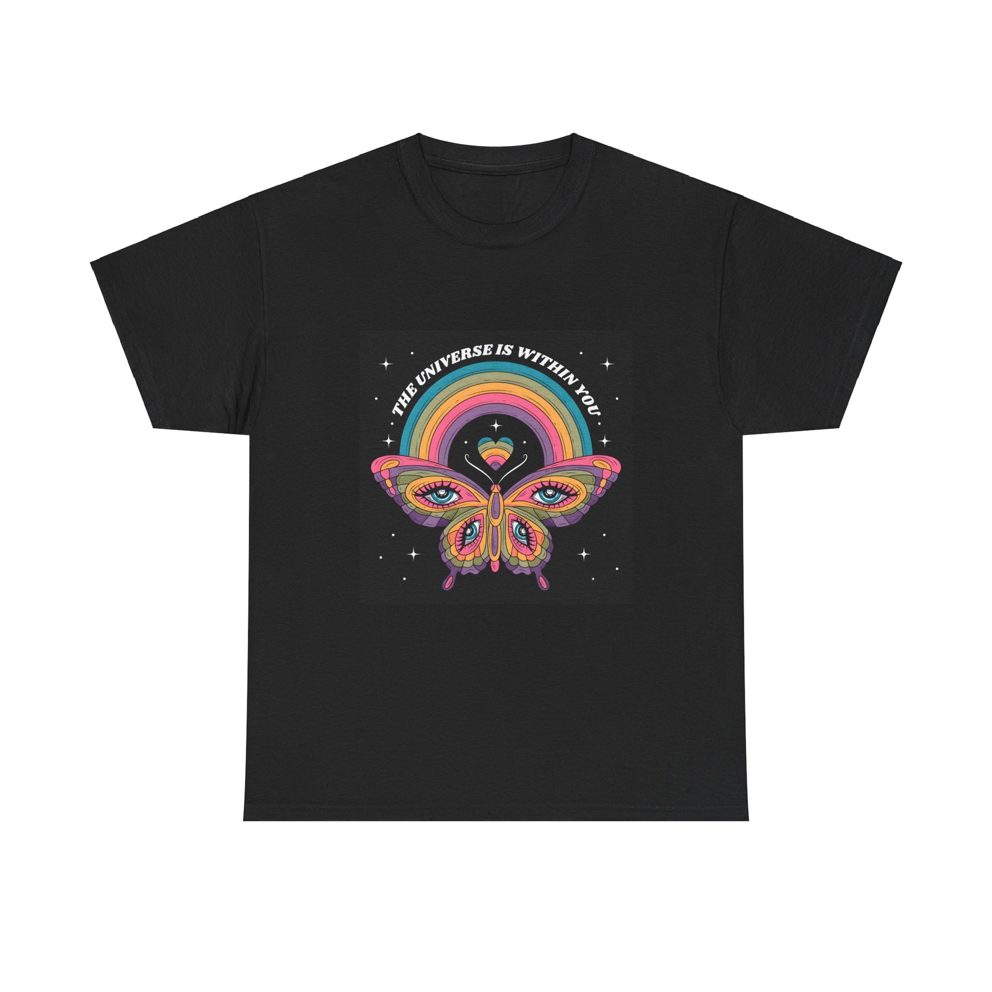 Psychedelic Butterfly Unisex Heavy Graphic Cotton Tee - Artshirtcouture