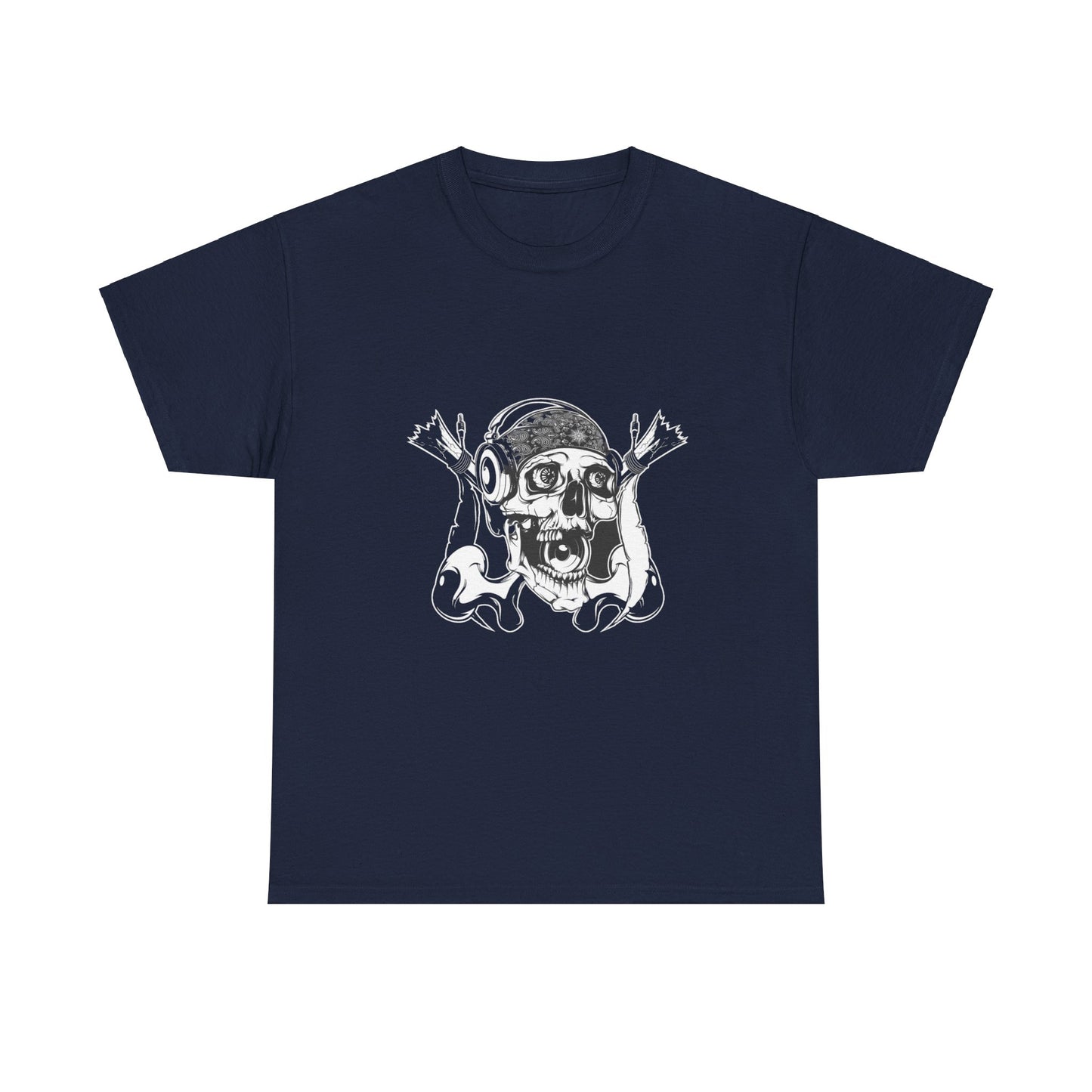 The Skeleton Unisex Heavy Cotton Tee | Spooky Graphic T-Shirt for Halloween and Skull Enthusiasts - ArtShirt Couture
