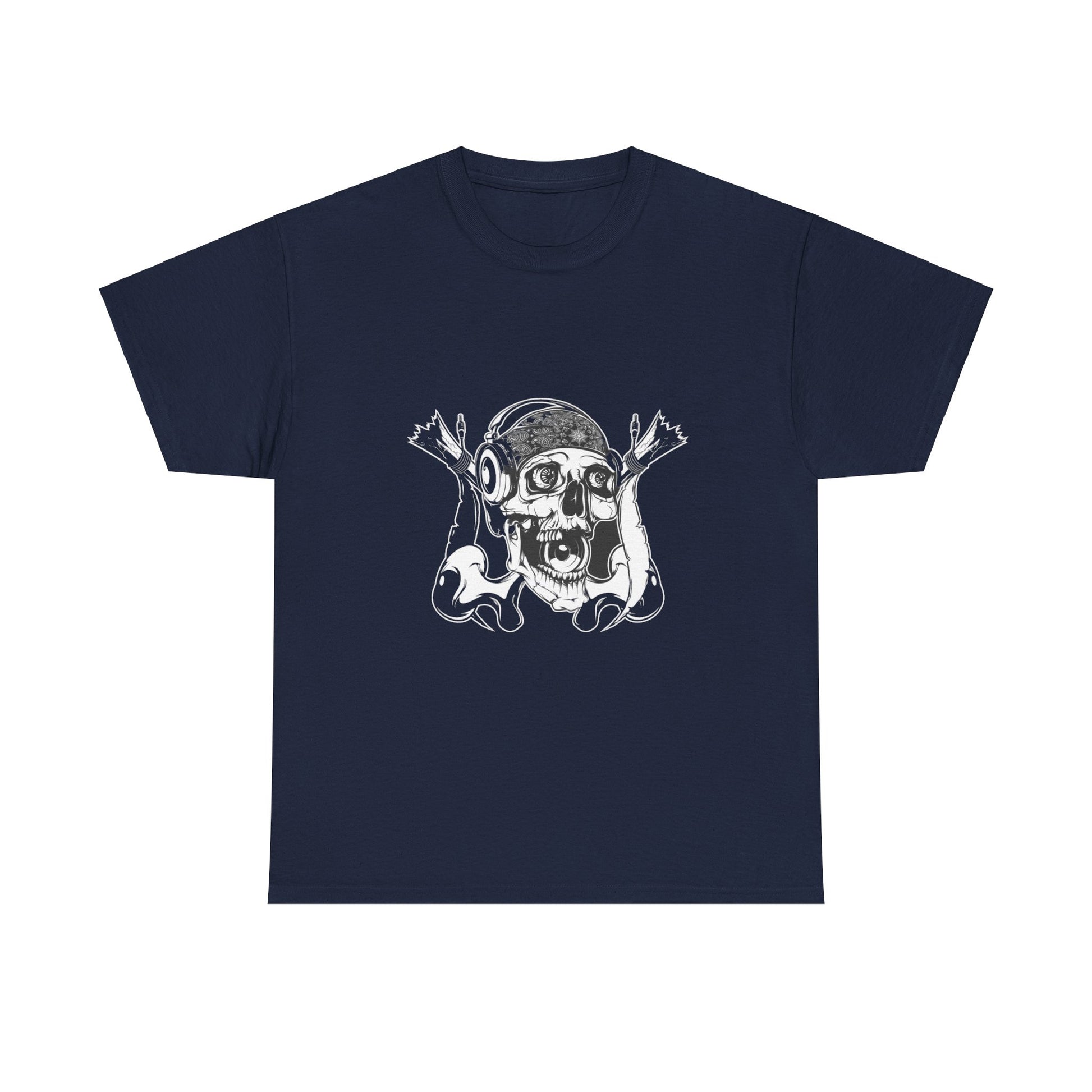 The Skeleton Unisex Heavy Cotton Tee | Spooky Graphic T-Shirt for Halloween and Skull Enthusiasts - ArtShirt Couture