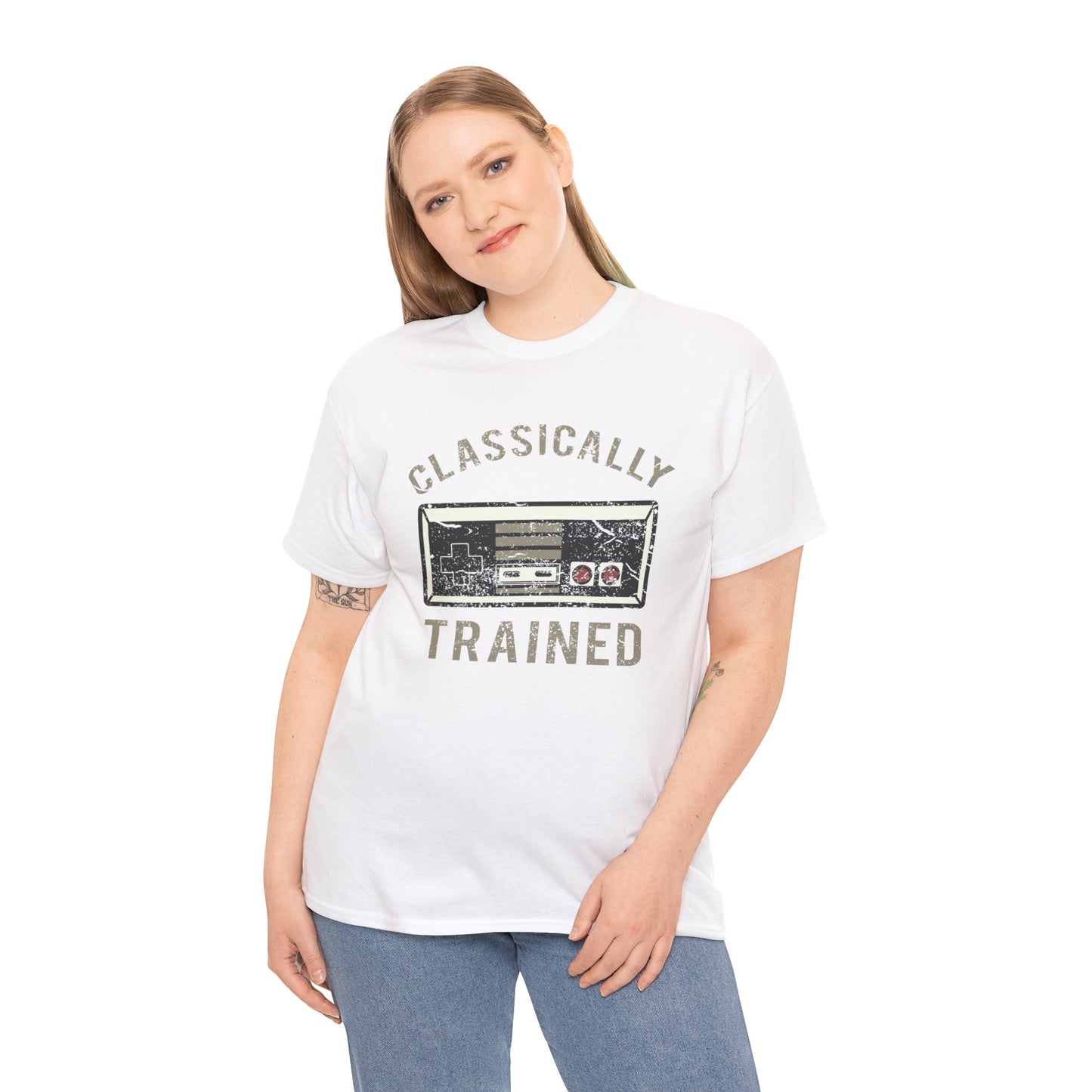The Classically Trained and Distressed Unisex Heavy Cotton Tee | Vintage-Inspired Graphic T-Shirt for Art Lovers - ArtShirt Couture
