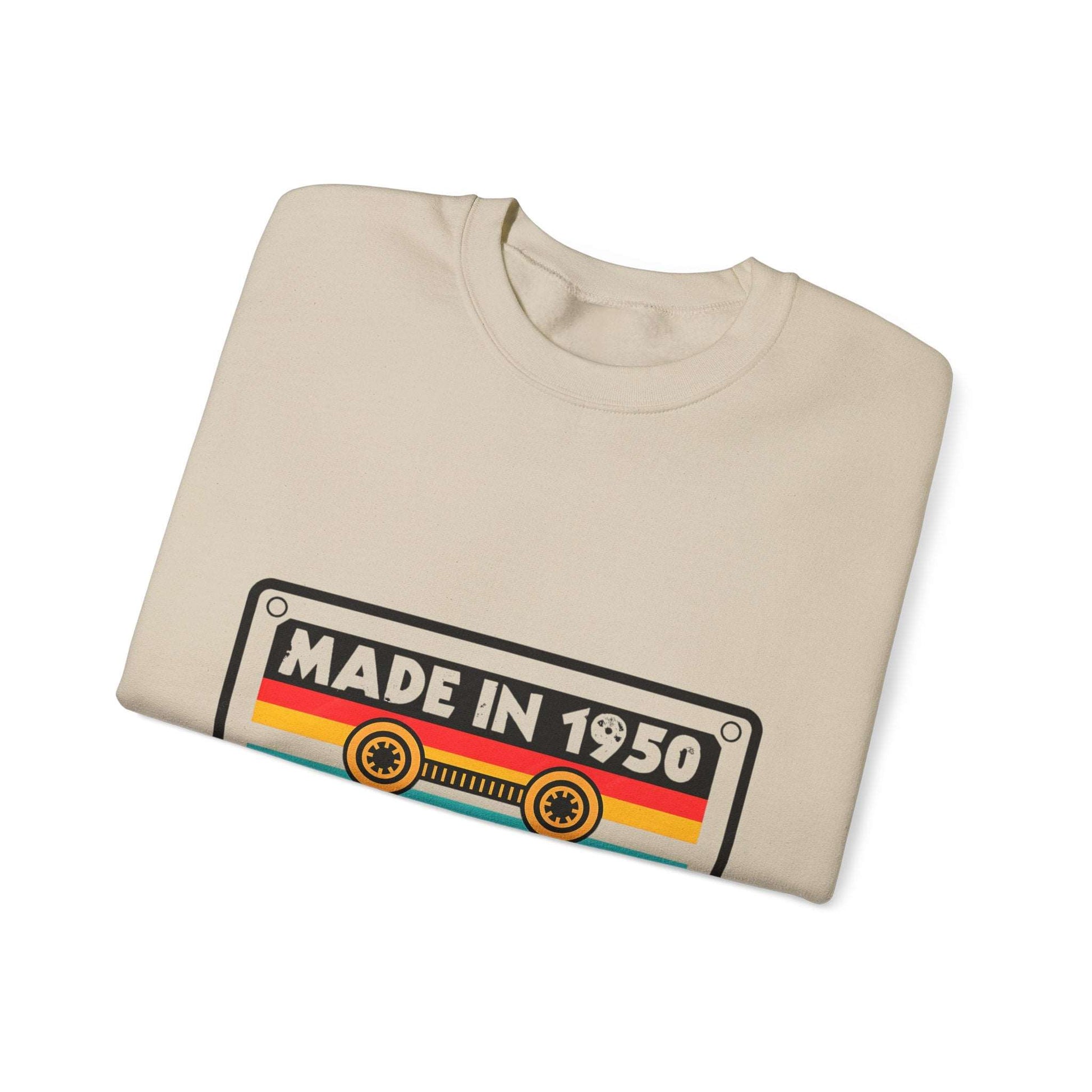 Vintage 1950s Old Tape Cassette Unisex Heavy Blend™ Crewneck Sweatshirt | Retro Graphic Sweatshirt - ArtShirt Couture