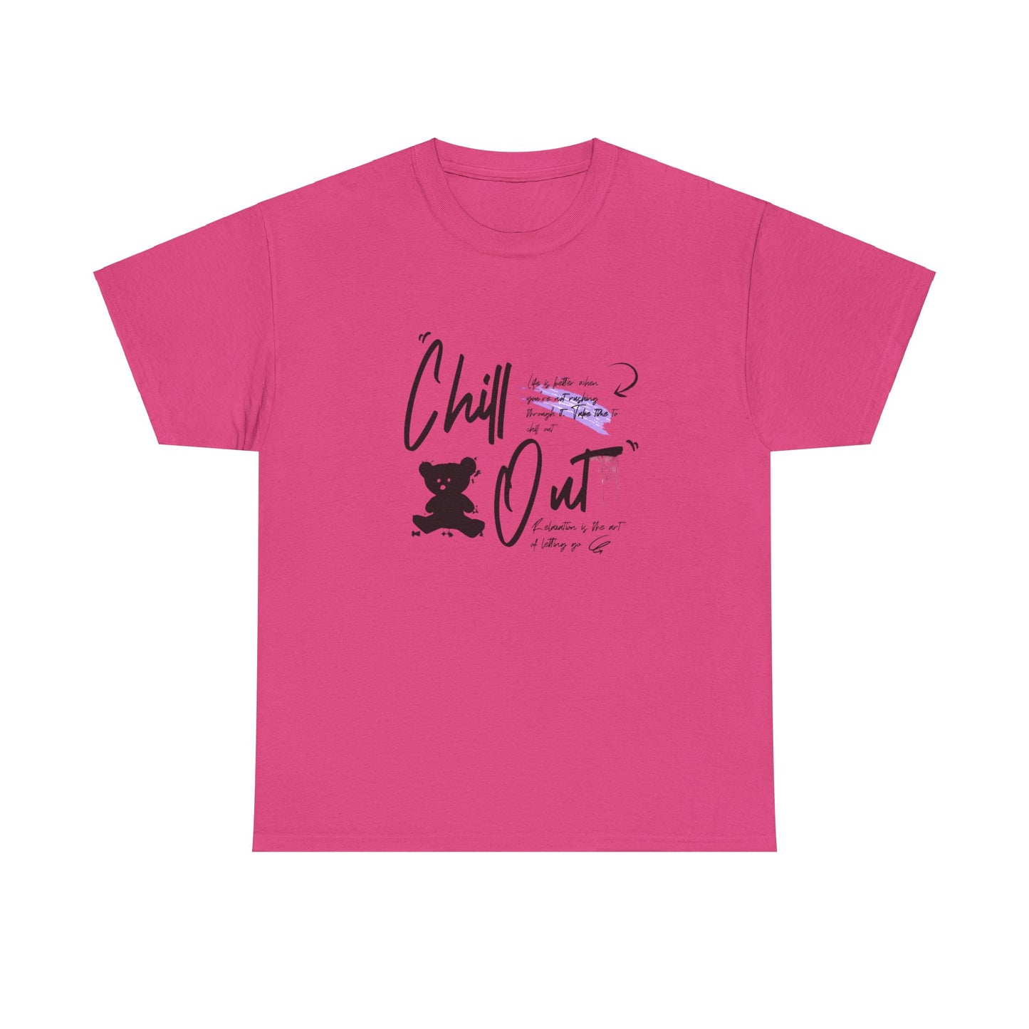 Chill Out Unisex Heavy Cotton Tee | Relaxed Graphic T-Shirt - ArtShirt Couture