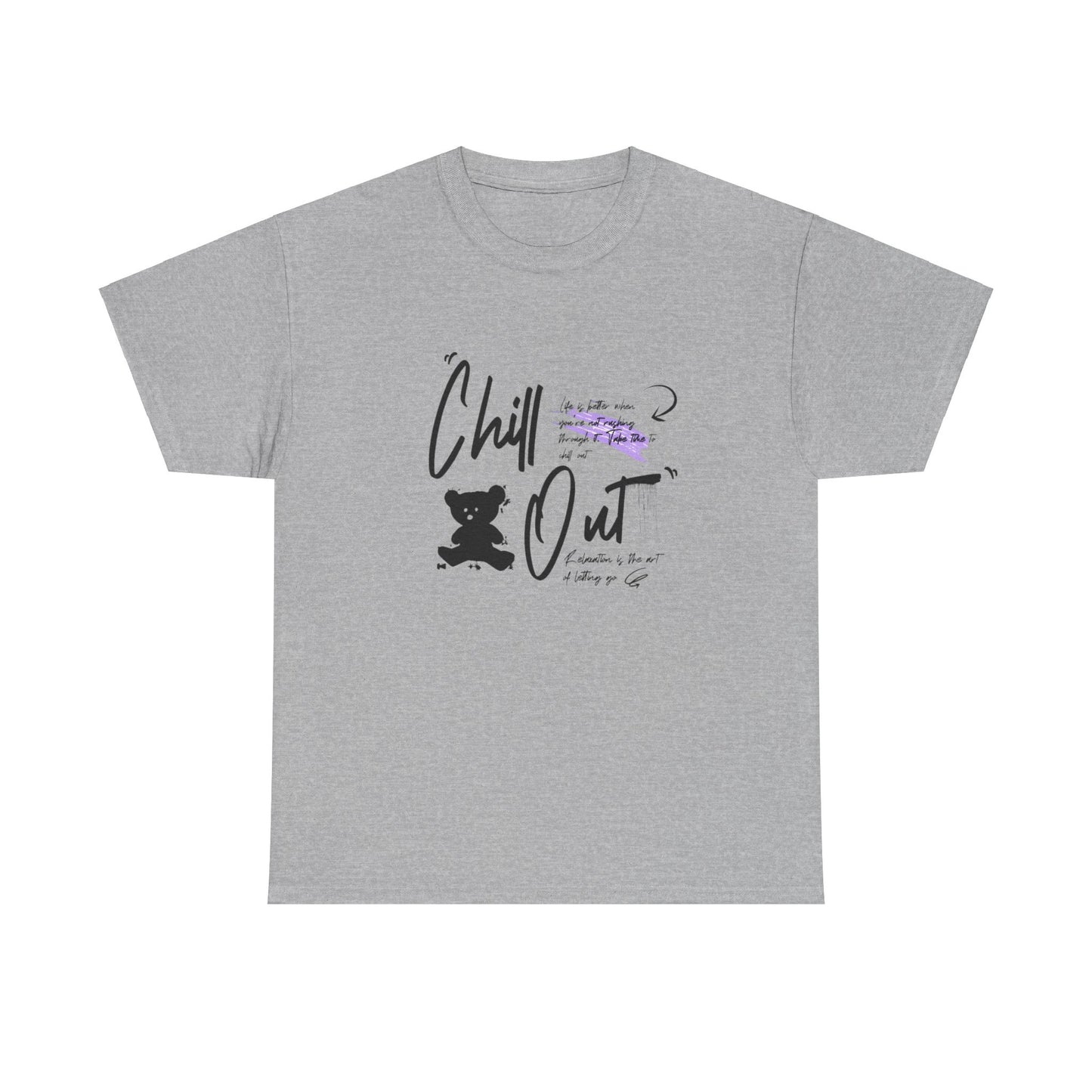Chill Out Unisex Heavy Cotton Tee | Relaxed Graphic T-Shirt - ArtShirt Couture