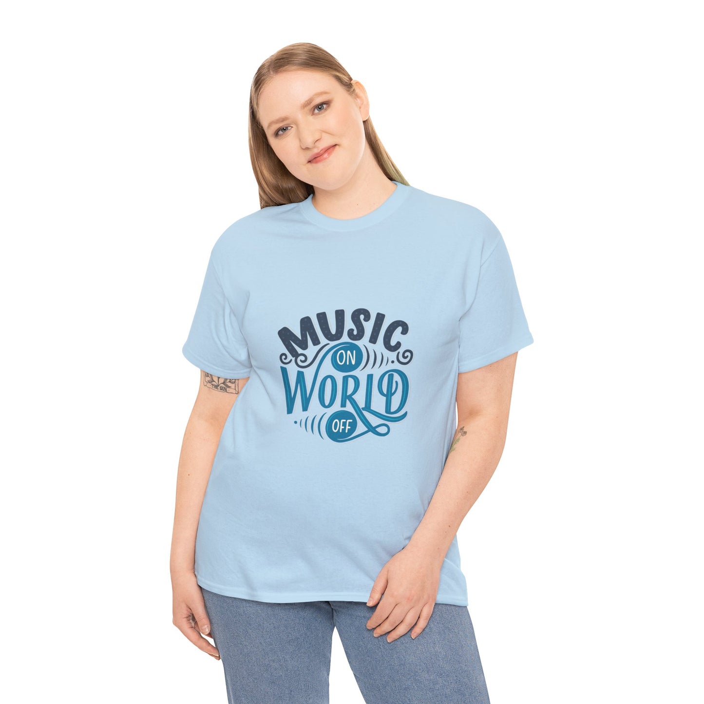 Music World Unisex Heavy Graphic Cotton Tee - ArtShirt Couture