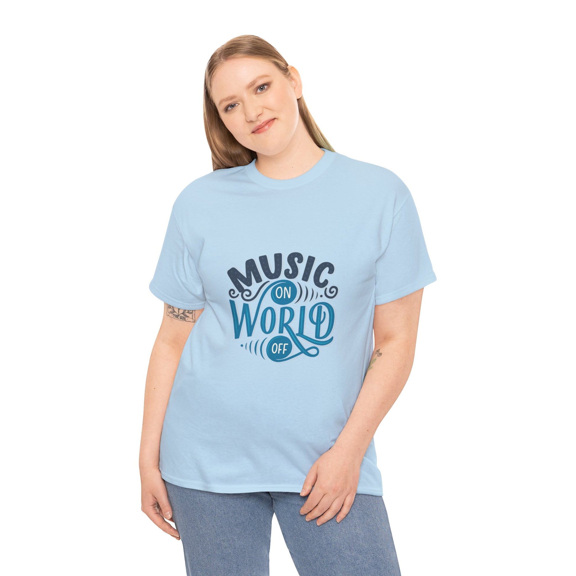 Music World Unisex Heavy Graphic Cotton Tee - ArtShirt Couture