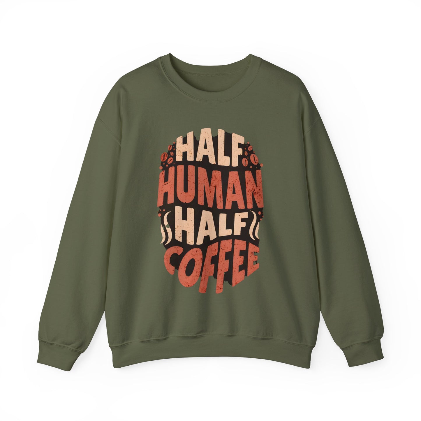 Half Human Half Coffee Graphic - Unisex - Sweatshirt - Artshirtcouture