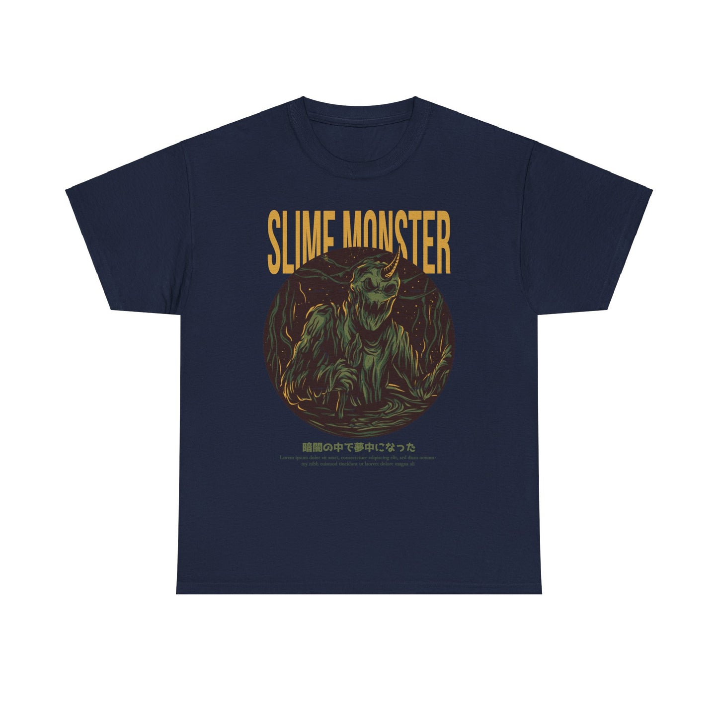 Slime Monster Unisex Heavy Cotton Tee | Fun Graphic T-Shirt for Kids and Monster Lovers - ArtShirt Couture