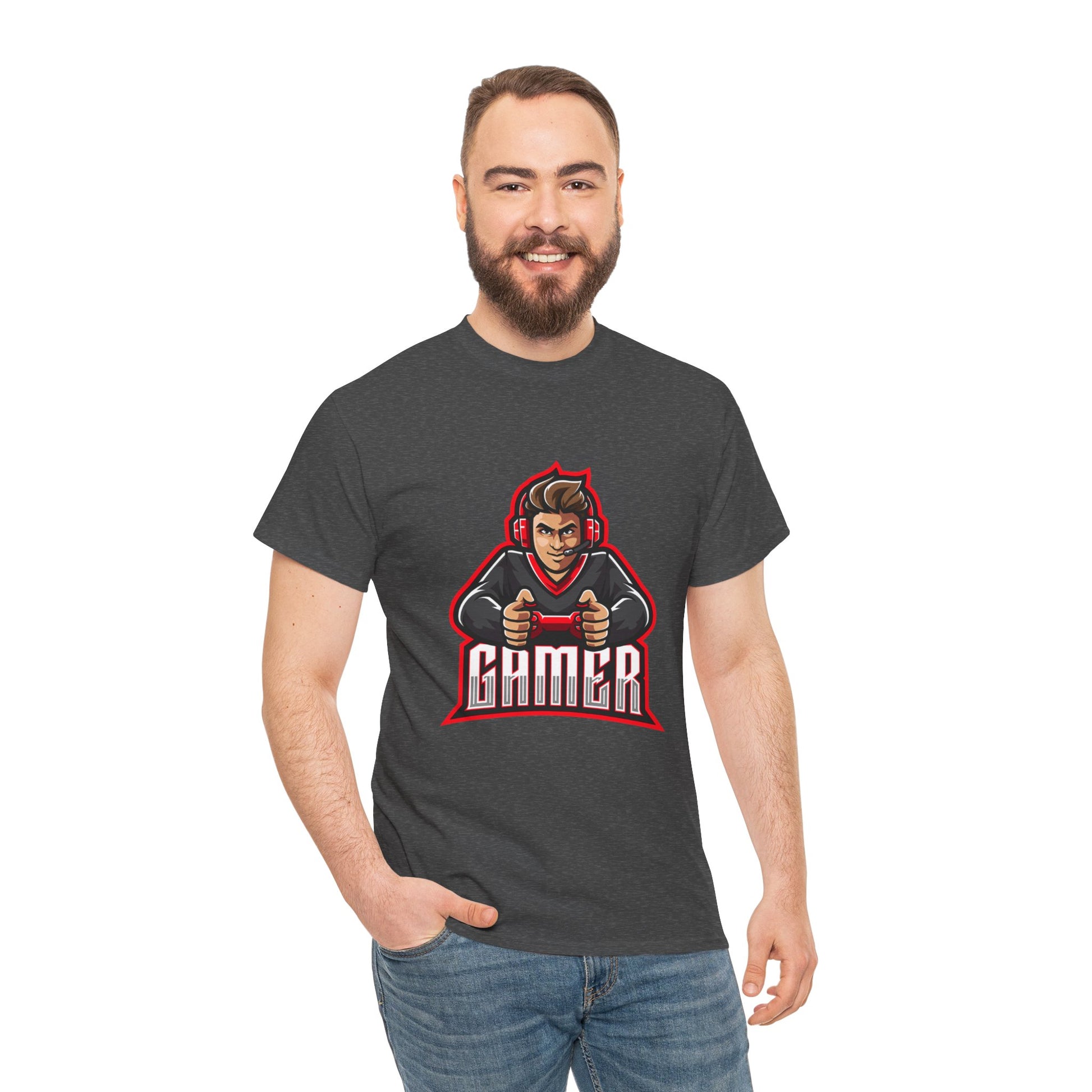 The Gamer Unisex Heavy Cotton Tee | Stylish Graphic T-Shirt for Gaming Enthusiasts - ArtShirt Couture