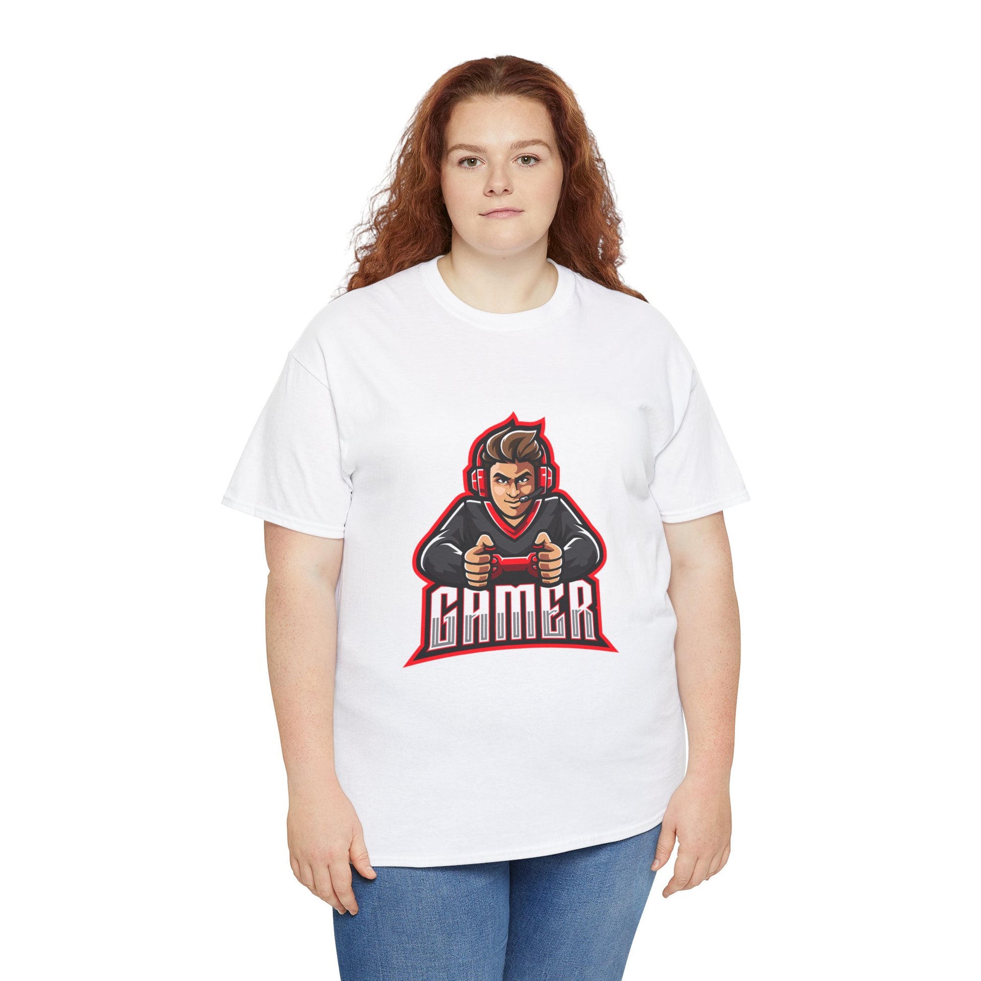 The Gamer Unisex Heavy Cotton Tee | Stylish Graphic T-Shirt for Gaming Enthusiasts - ArtShirt Couture