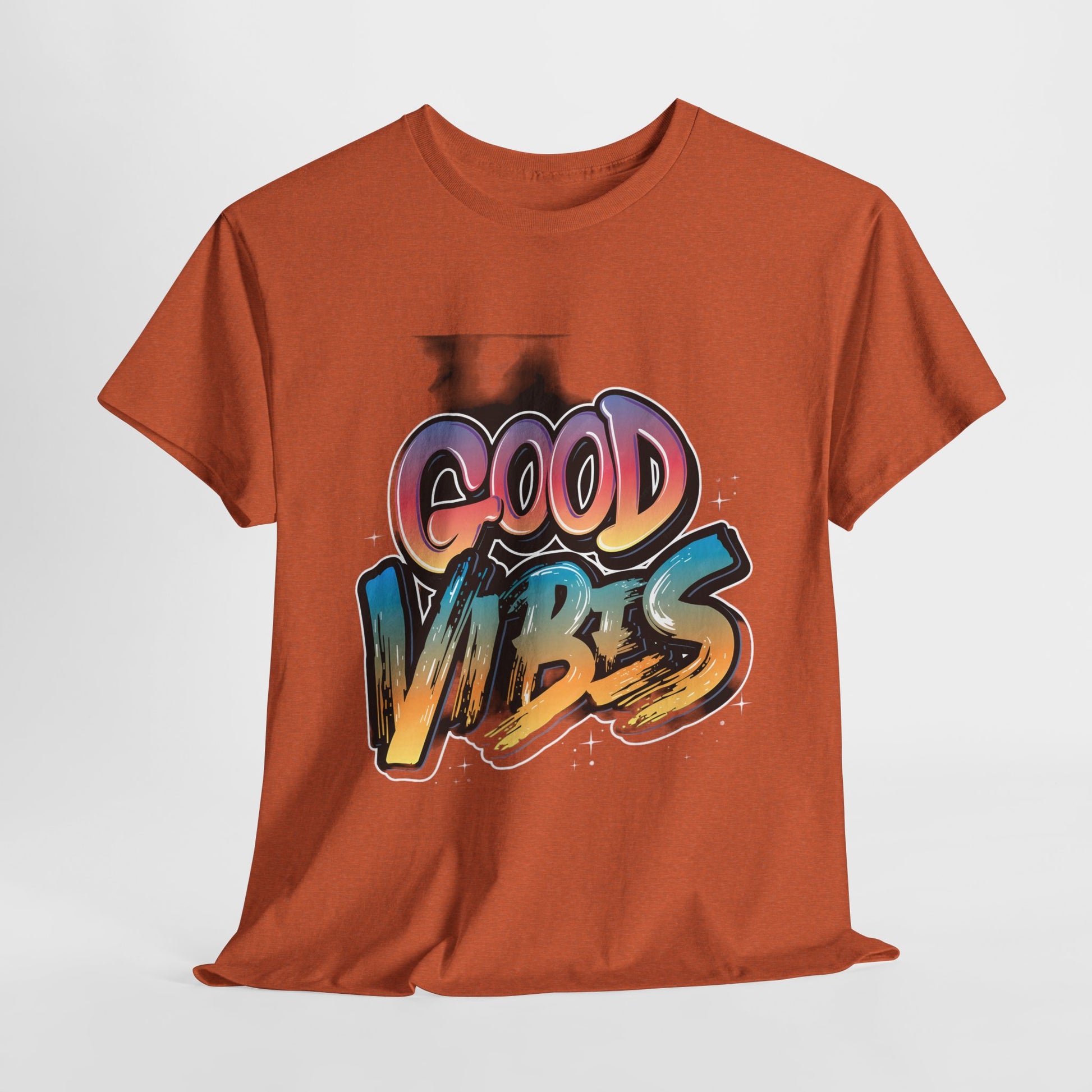 Good Vibes Unisex Heavy Cotton Tee | Positive Graphic T-Shirt - Artshirtcouture