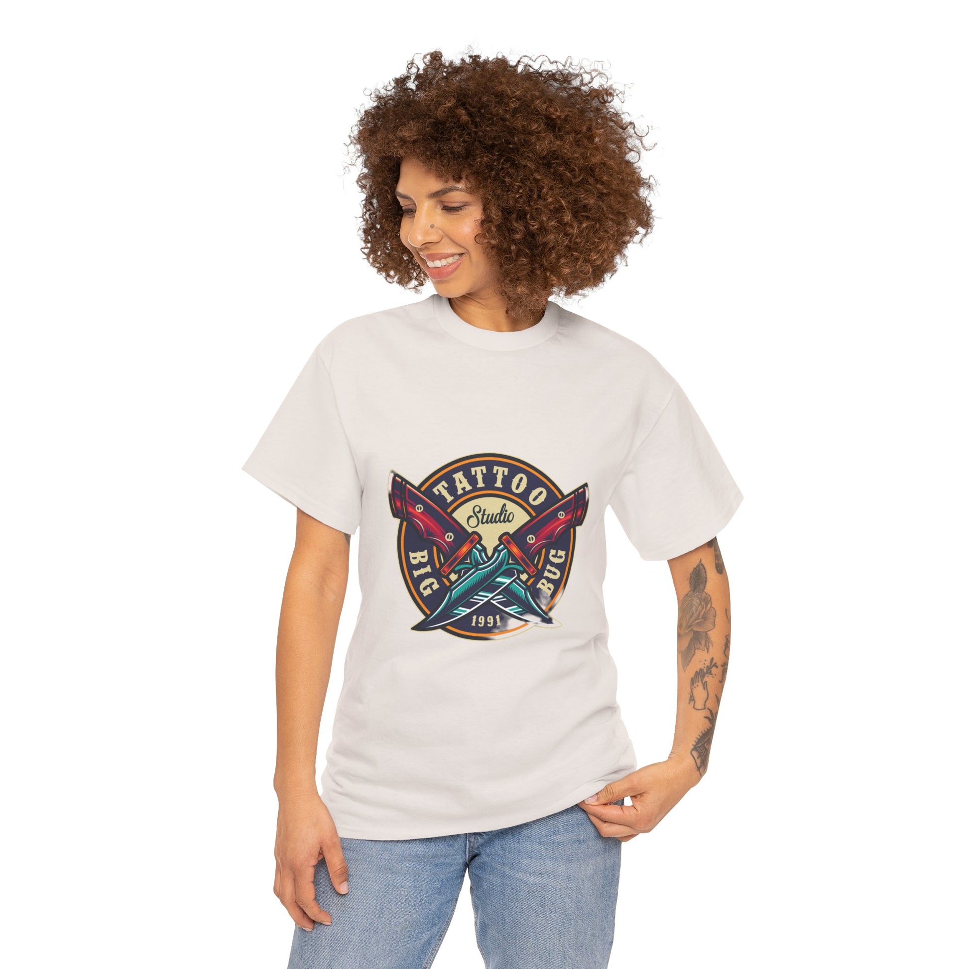 Tattoo Unisex Heavy Cotton Tee | Stylish Graphic T-Shirt for Tattoo Enthusiasts - ArtShirt Couture