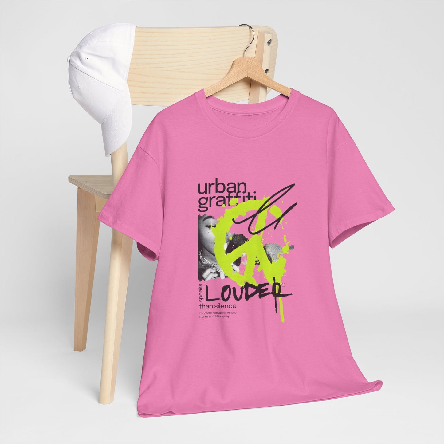 Urban Graffiti Unisex Heavy Cotton Tee | Stylish Graphic T-Shirt for Street Art Lovers - ArtShirt Couture