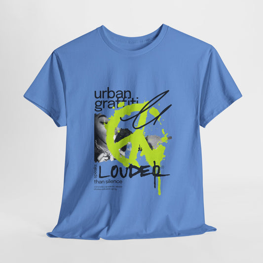 Urban Graffiti Unisex Heavy Cotton Tee | Stylish Graphic T-Shirt for Street Art Lovers - ArtShirt Couture
