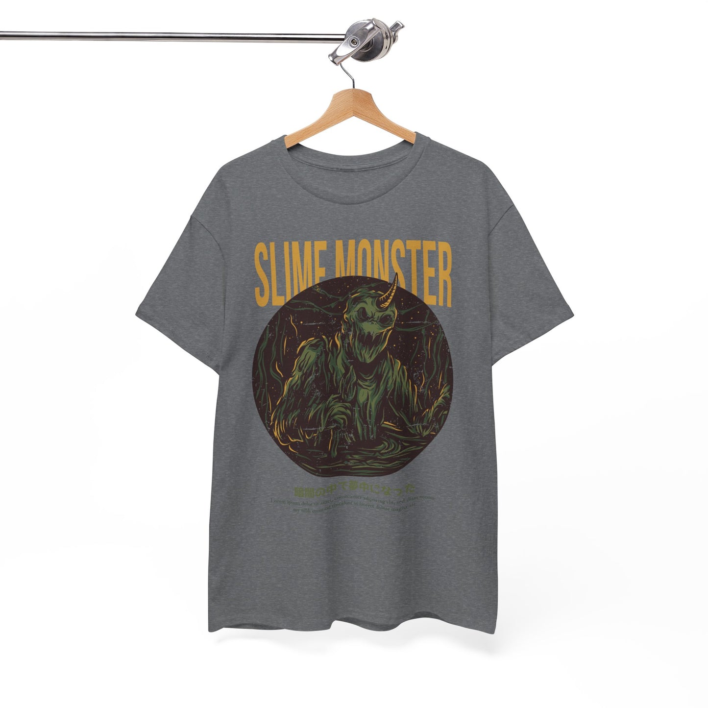 Slime Monster Unisex Heavy Cotton Tee | Fun Graphic T-Shirt for Kids and Monster Lovers - ArtShirt Couture