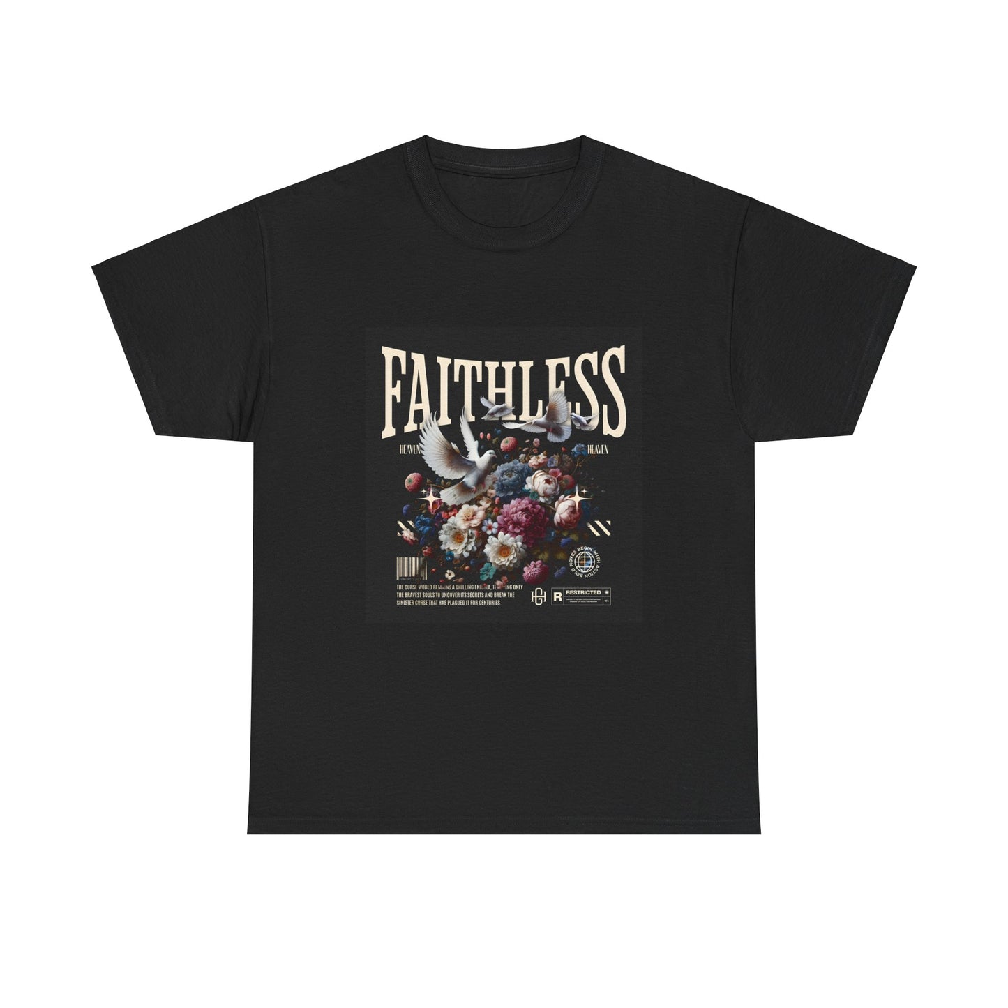 Faithless Unisex Heavy Cotton Tee | Edgy Graphic T-Shirt - Artshirtcouture