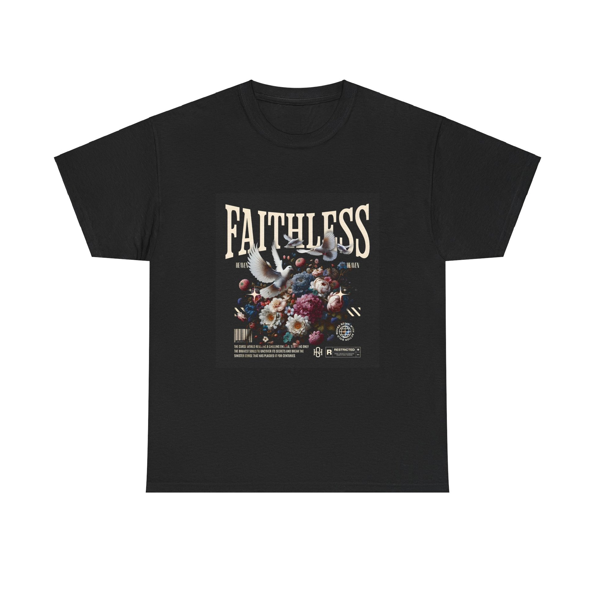 Faithless Unisex Heavy Cotton Tee | Edgy Graphic T-Shirt - Artshirtcouture