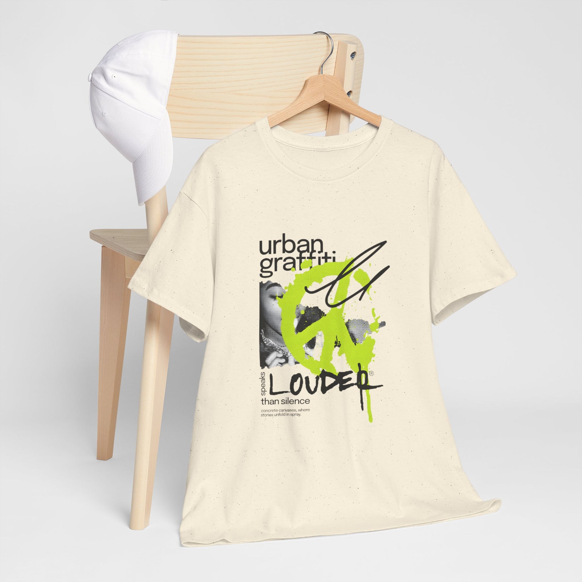 Urban Graffiti Unisex Heavy Cotton Tee | Stylish Graphic T-Shirt for Street Art Lovers - ArtShirt Couture