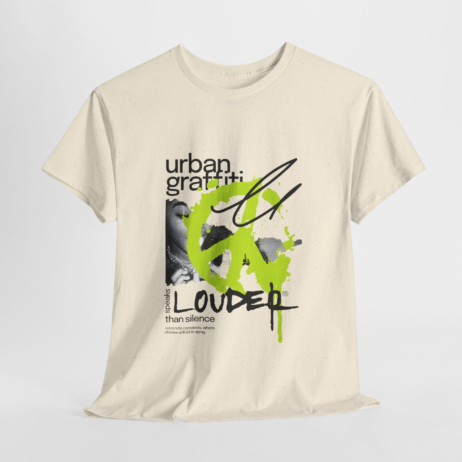 Urban Graffiti Unisex Heavy Cotton Tee | Stylish Graphic T-Shirt for Street Art Lovers - ArtShirt Couture