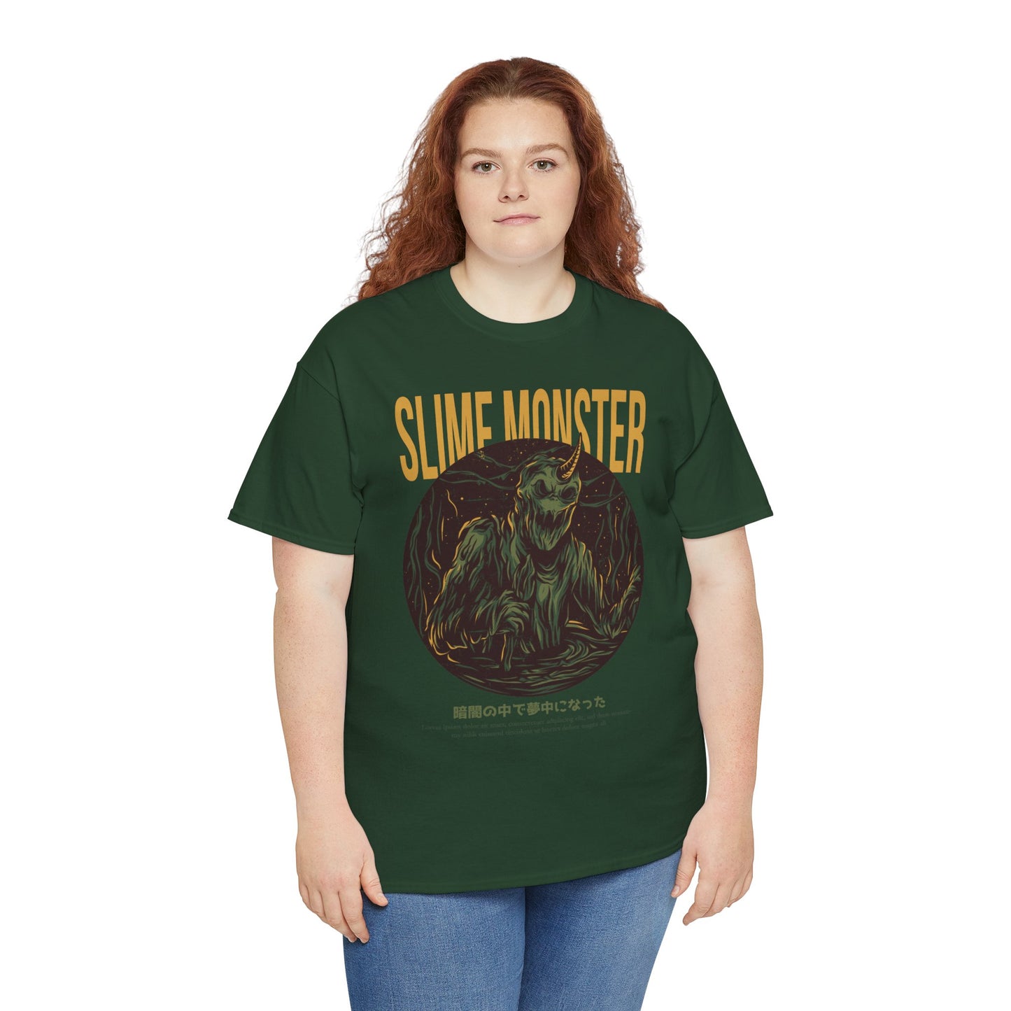 Slime Monster Unisex Heavy Cotton Tee | Fun Graphic T-Shirt for Kids and Monster Lovers - ArtShirt Couture
