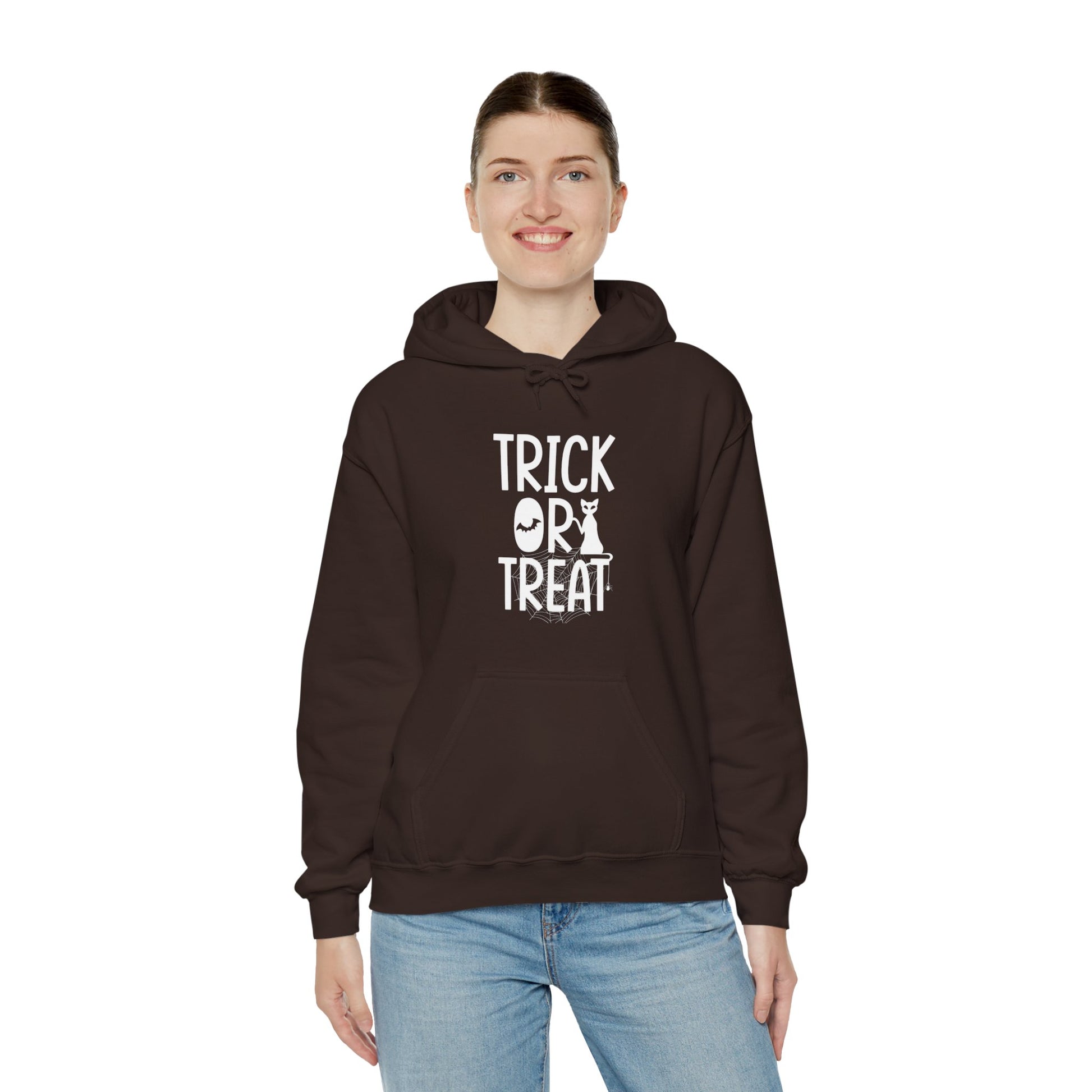 Trick or Treat Unisex Heavy Blend™ Hoodie | Halloween-Themed Sweatshirt for Spooky Fun - ArtShirt Couture
