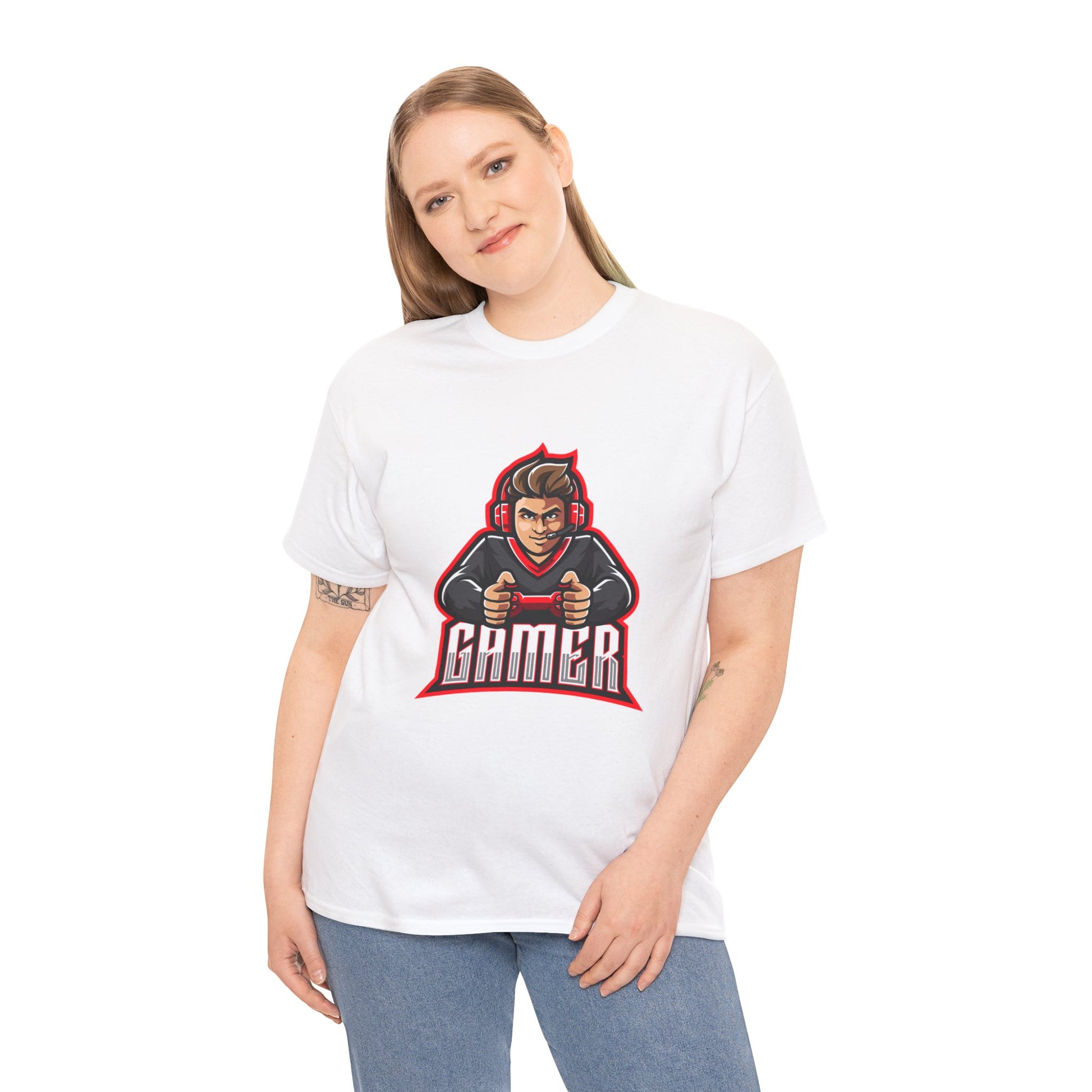 The Gamer Unisex Heavy Cotton Tee | Stylish Graphic T-Shirt for Gaming Enthusiasts - ArtShirt Couture