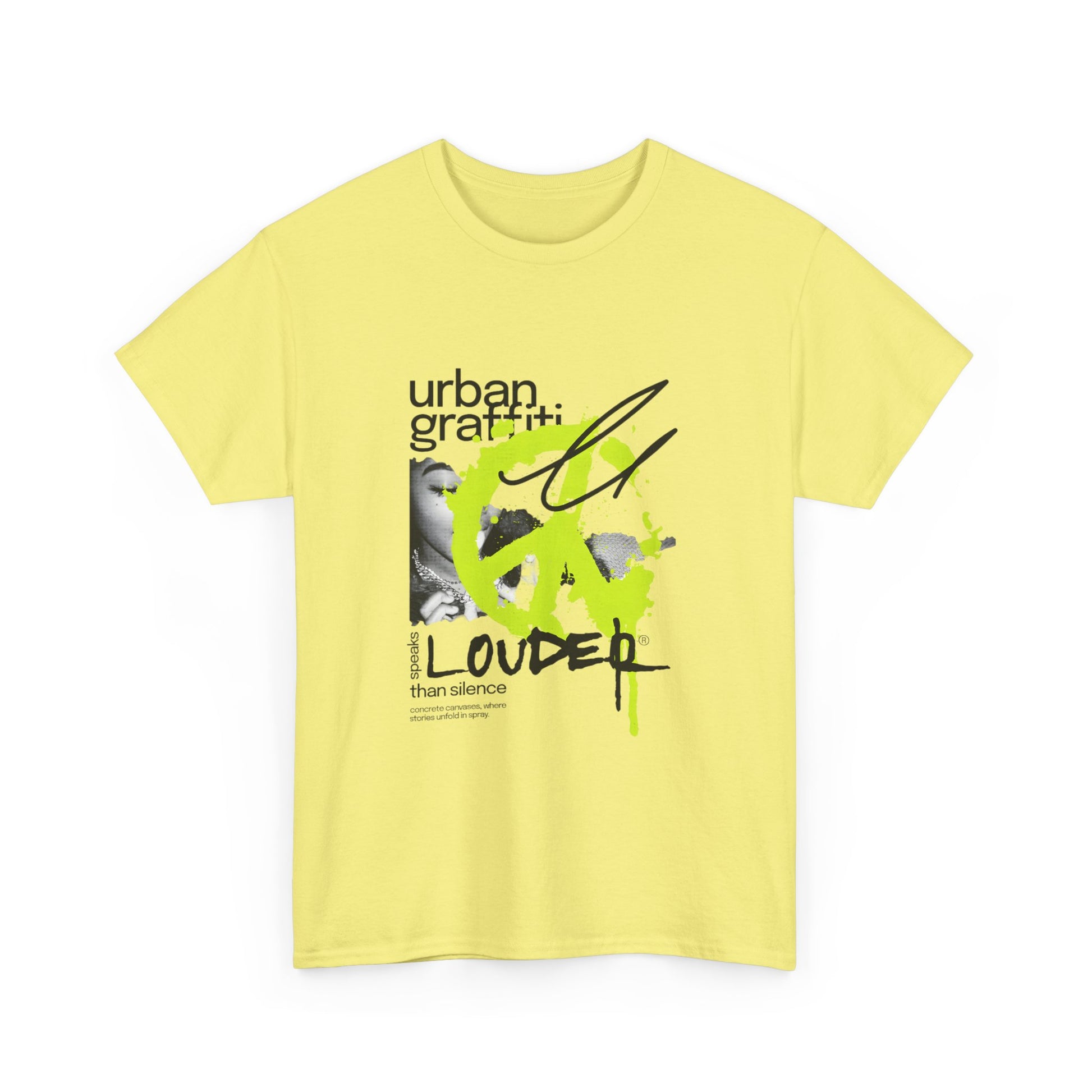 Urban Graffiti Unisex Heavy Cotton Tee | Stylish Graphic T-Shirt for Street Art Lovers - ArtShirt Couture