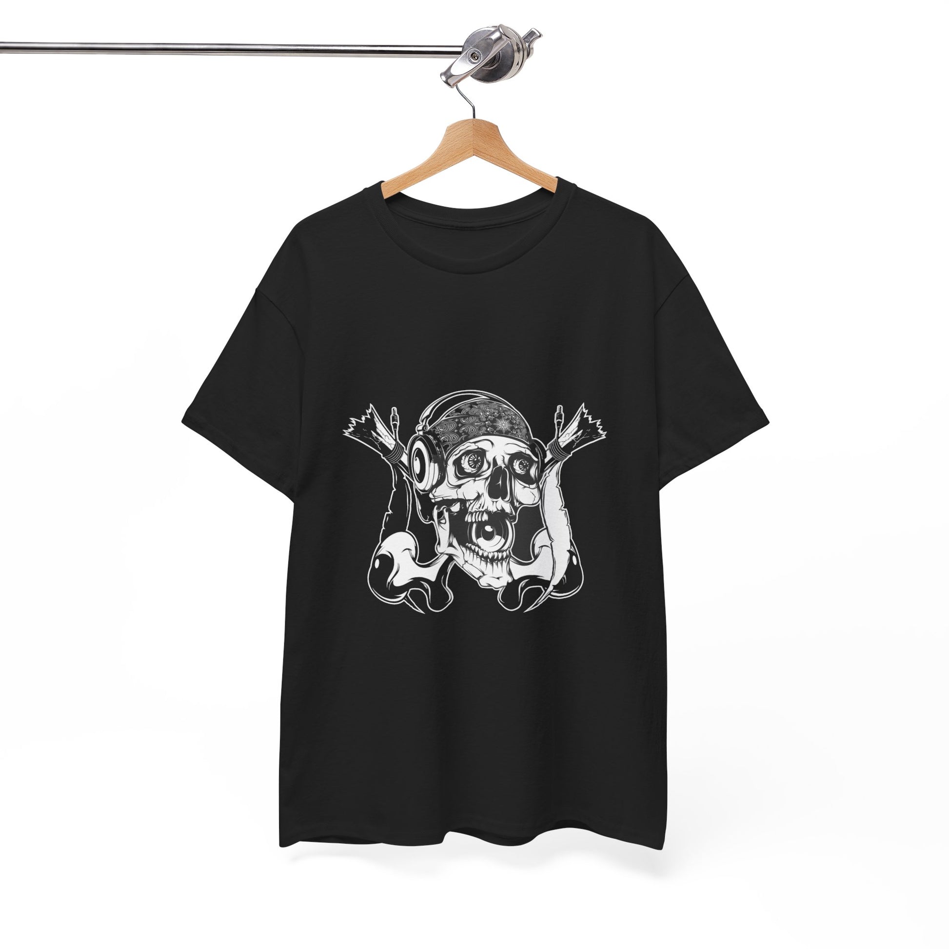 The Skeleton Unisex Heavy Cotton Tee | Spooky Graphic T-Shirt for Halloween and Skull Enthusiasts - ArtShirt Couture