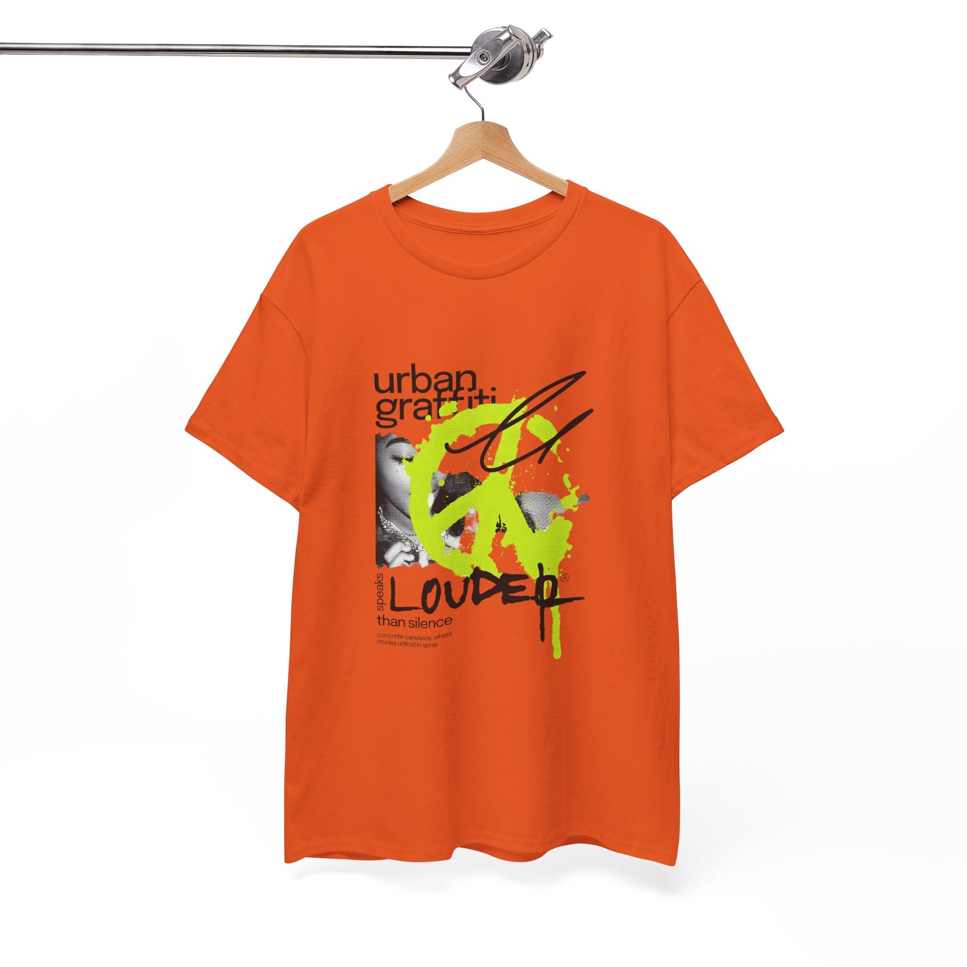Urban Graffiti Unisex Heavy Cotton Tee | Stylish Graphic T-Shirt for Street Art Lovers - ArtShirt Couture