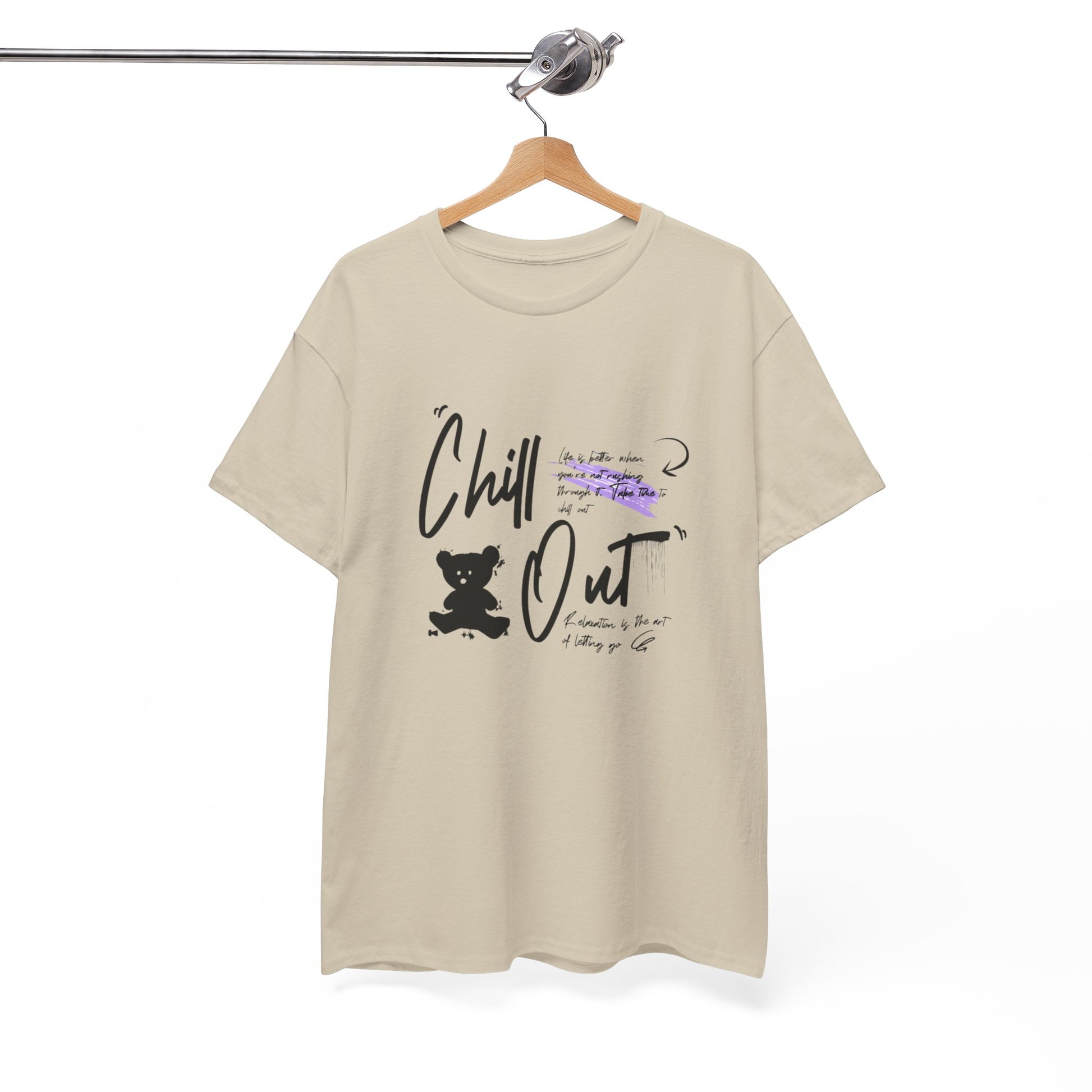 Chill Out Unisex Heavy Cotton Tee | Relaxed Graphic T-Shirt - ArtShirt Couture