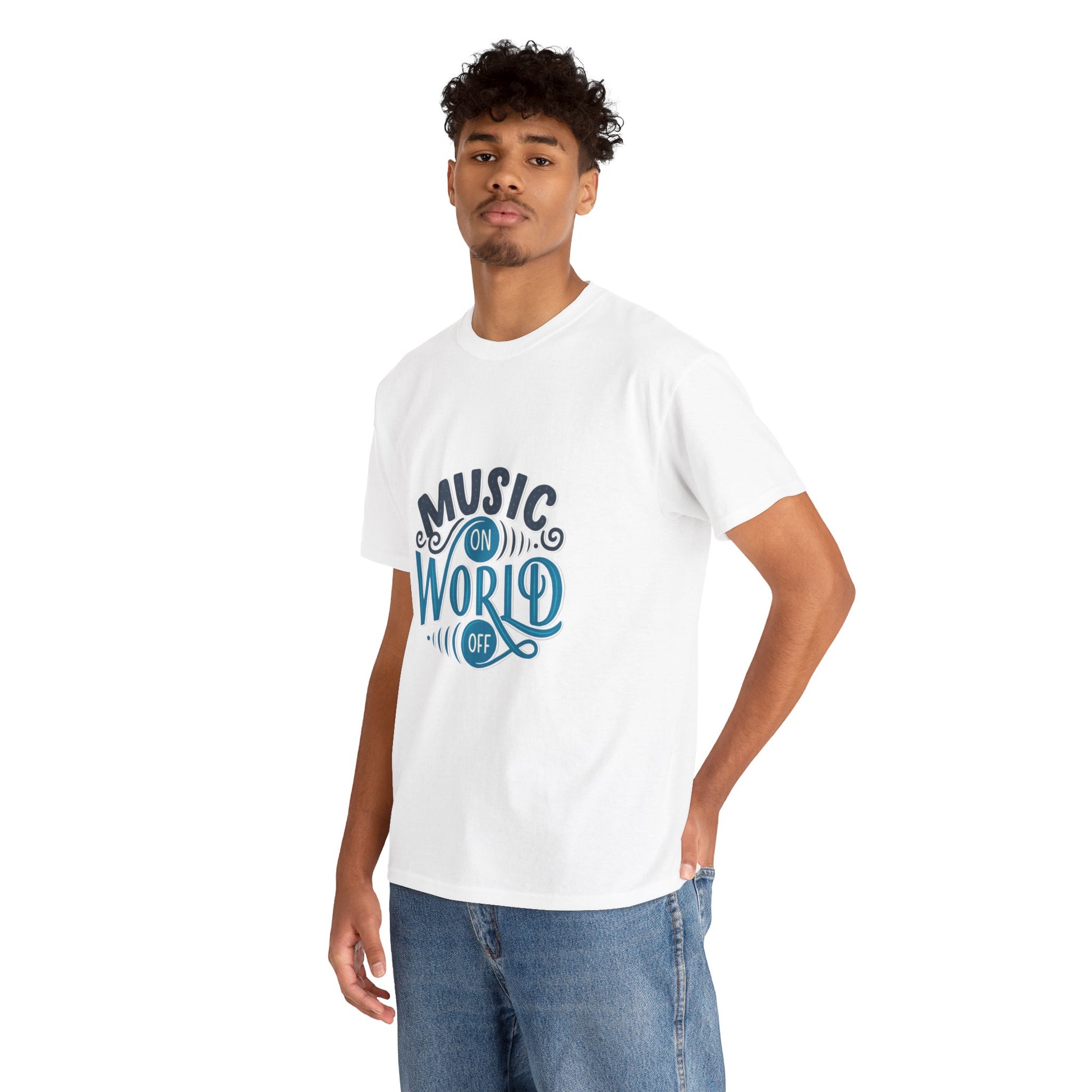 Music World Unisex Heavy Graphic Cotton Tee - ArtShirt Couture