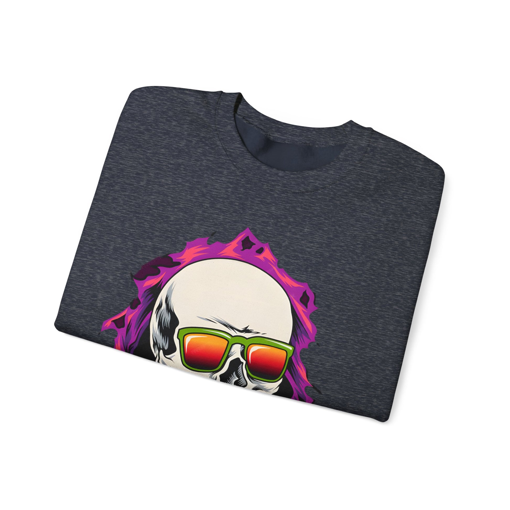 The Cool Skeleton Unisex Heavy Blend™ Crewneck Sweatshirt | Fun Graphic Sweatshirt for Halloween and Skull Lovers - ArtShirt Couture