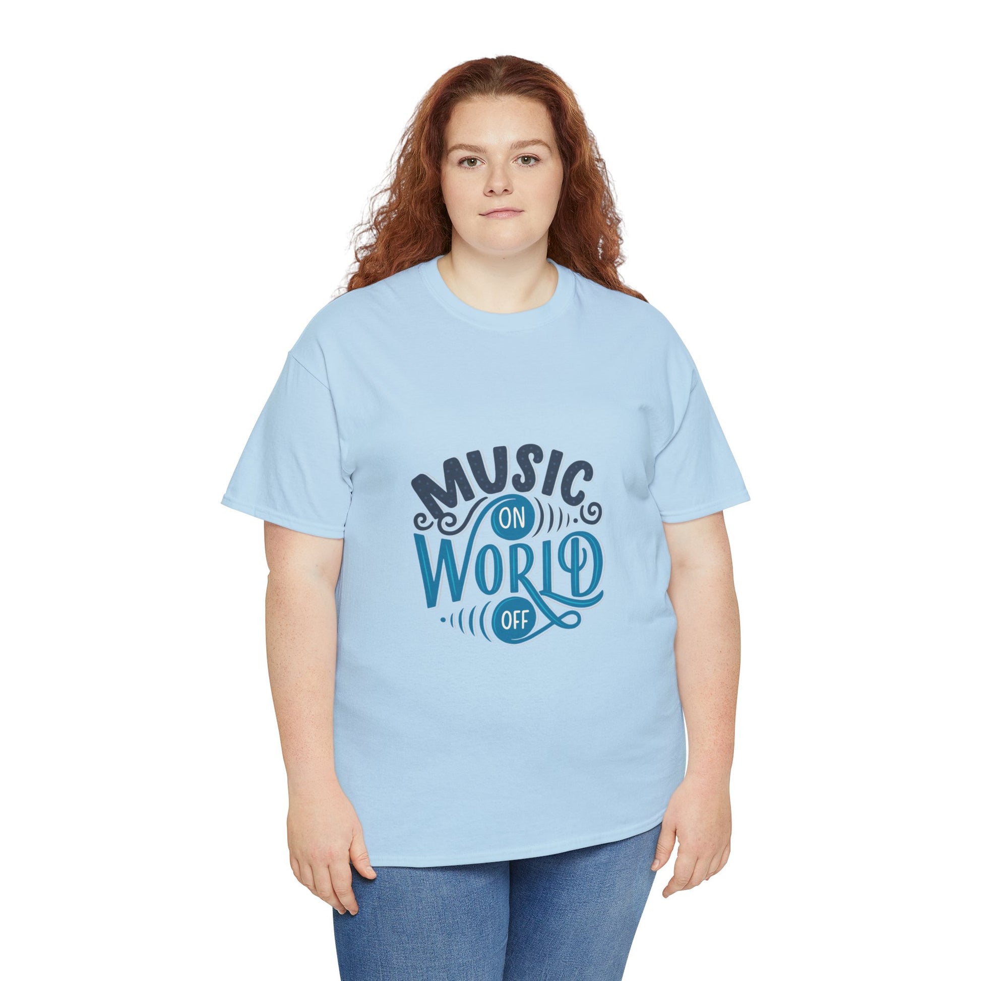Music World Unisex Heavy Cotton Tee | Vibrant Graphic T-Shirt for Music Enthusiasts - ArtShirt Couture