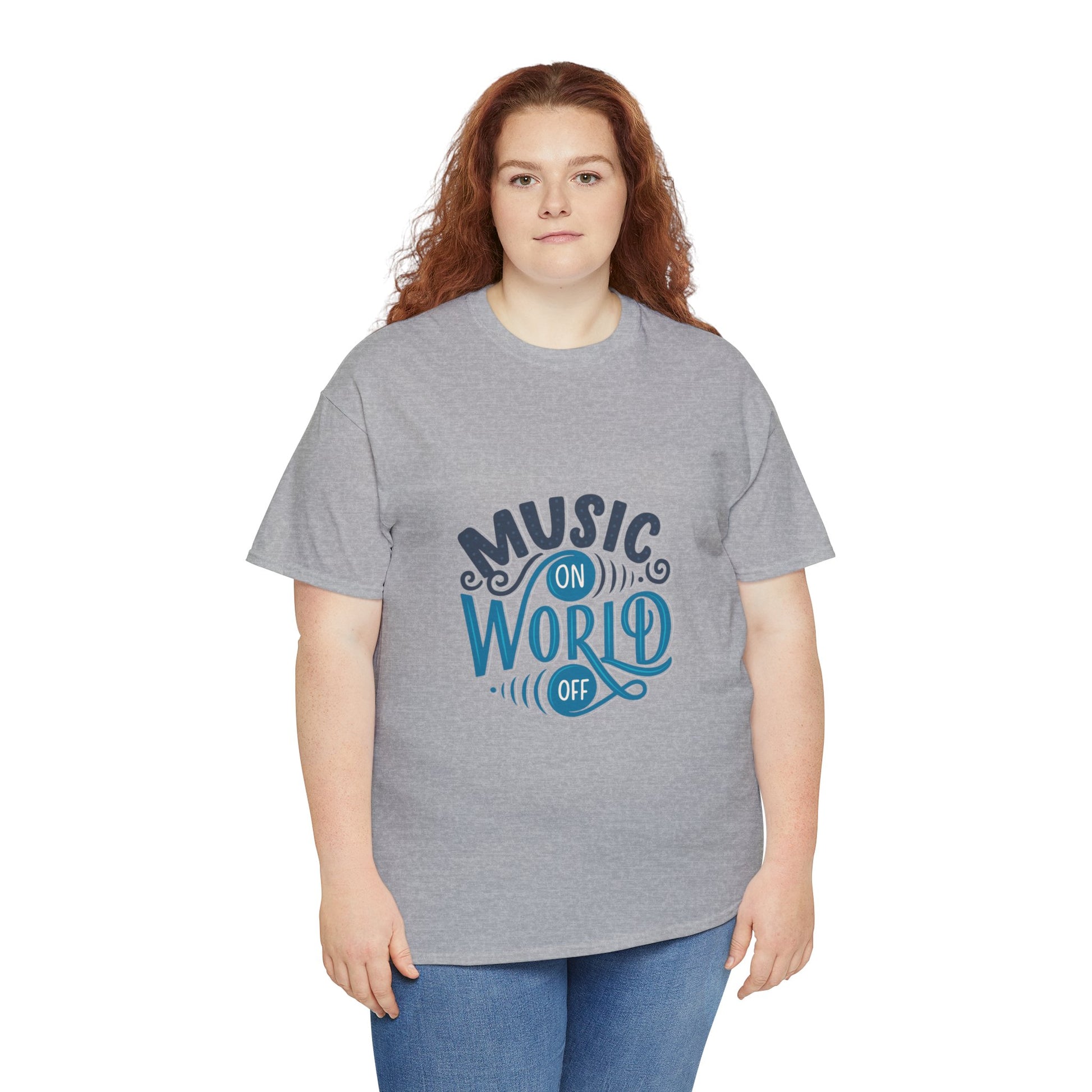 Music World Unisex Heavy Cotton Tee | Vibrant Graphic T-Shirt for Music Enthusiasts - ArtShirt Couture