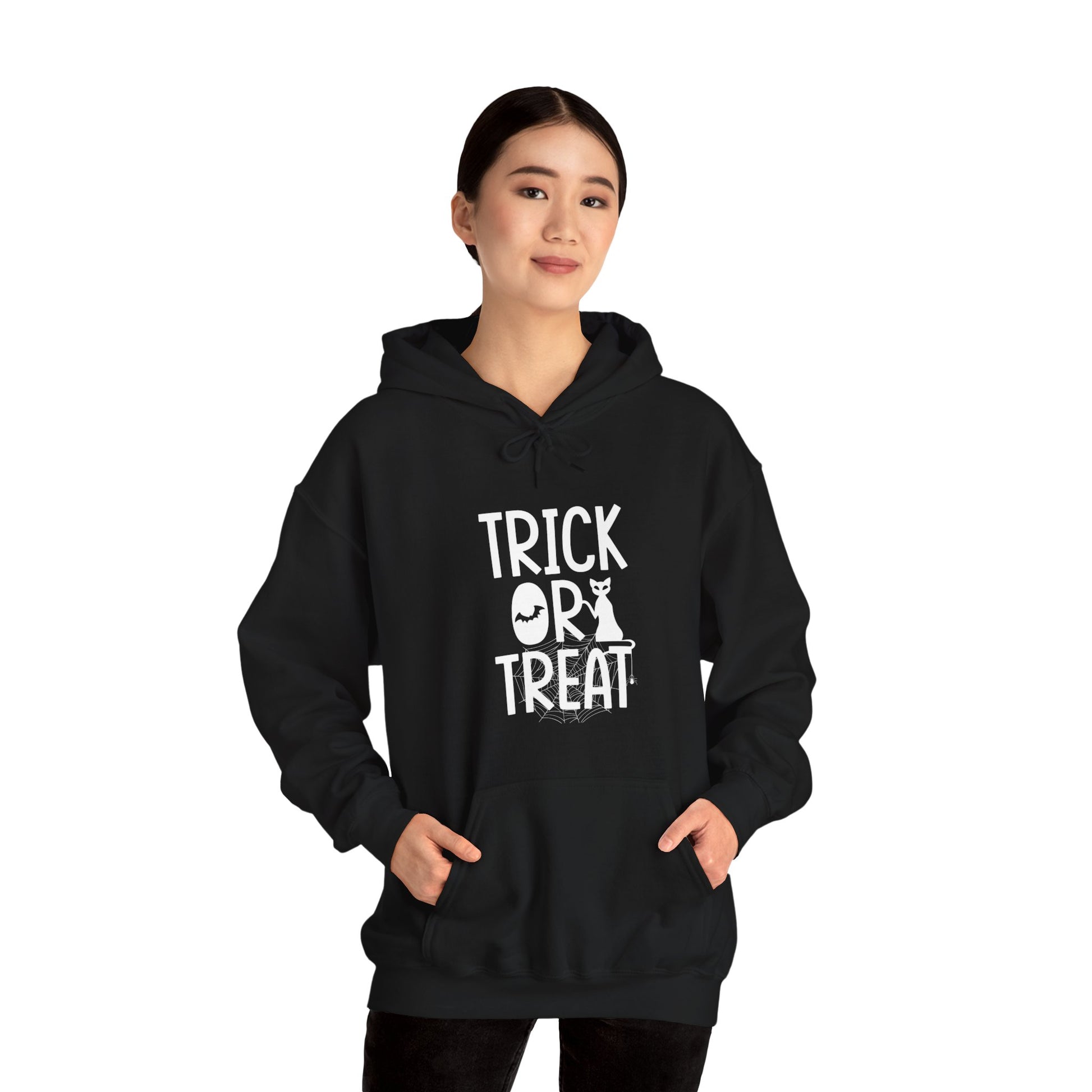 Trick or Treat Unisex Heavy Blend™ Hoodie | Halloween-Themed Sweatshirt for Spooky Fun - ArtShirt Couture