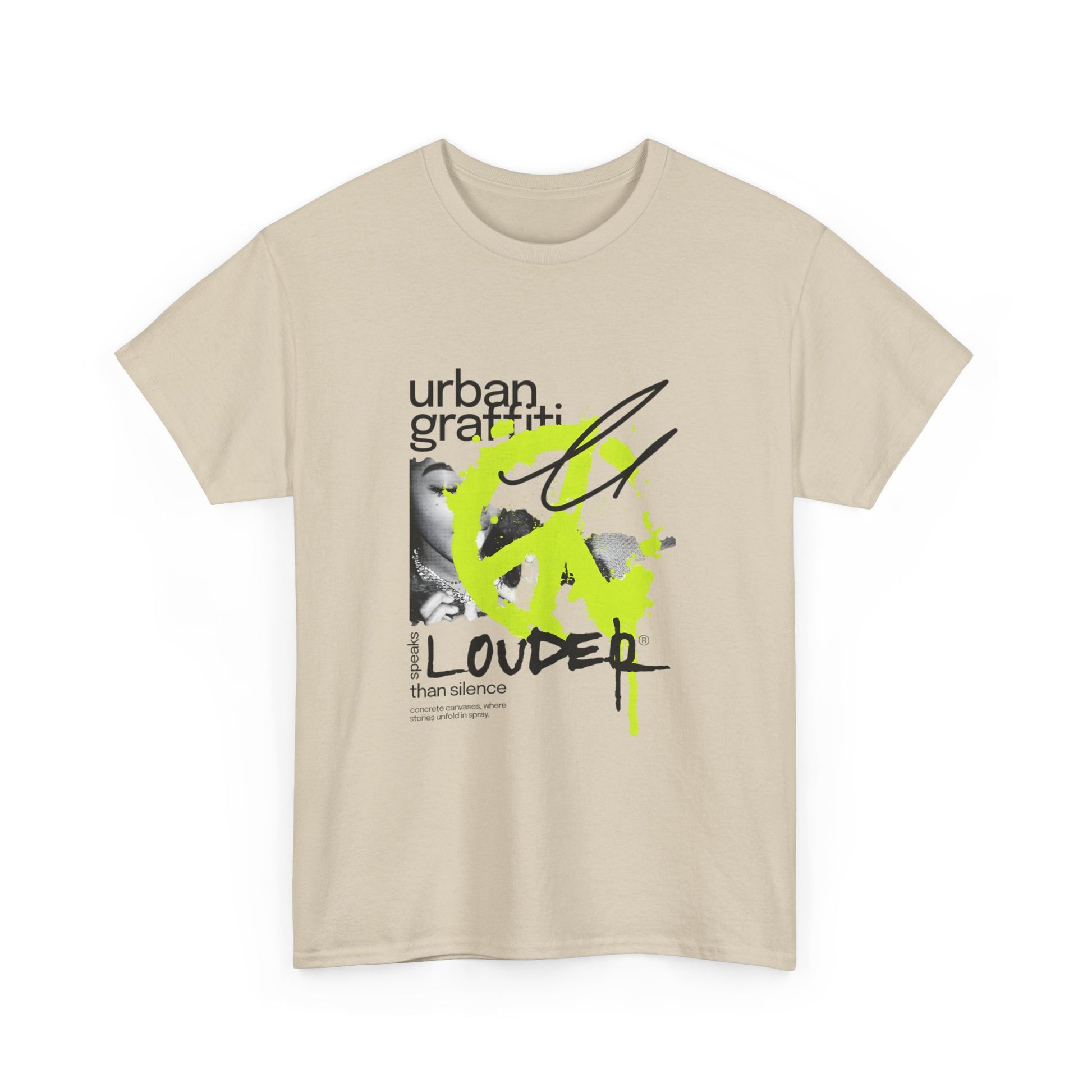 Urban Graffiti Unisex Heavy Cotton Tee | Stylish Graphic T-Shirt for Street Art Lovers - ArtShirt Couture